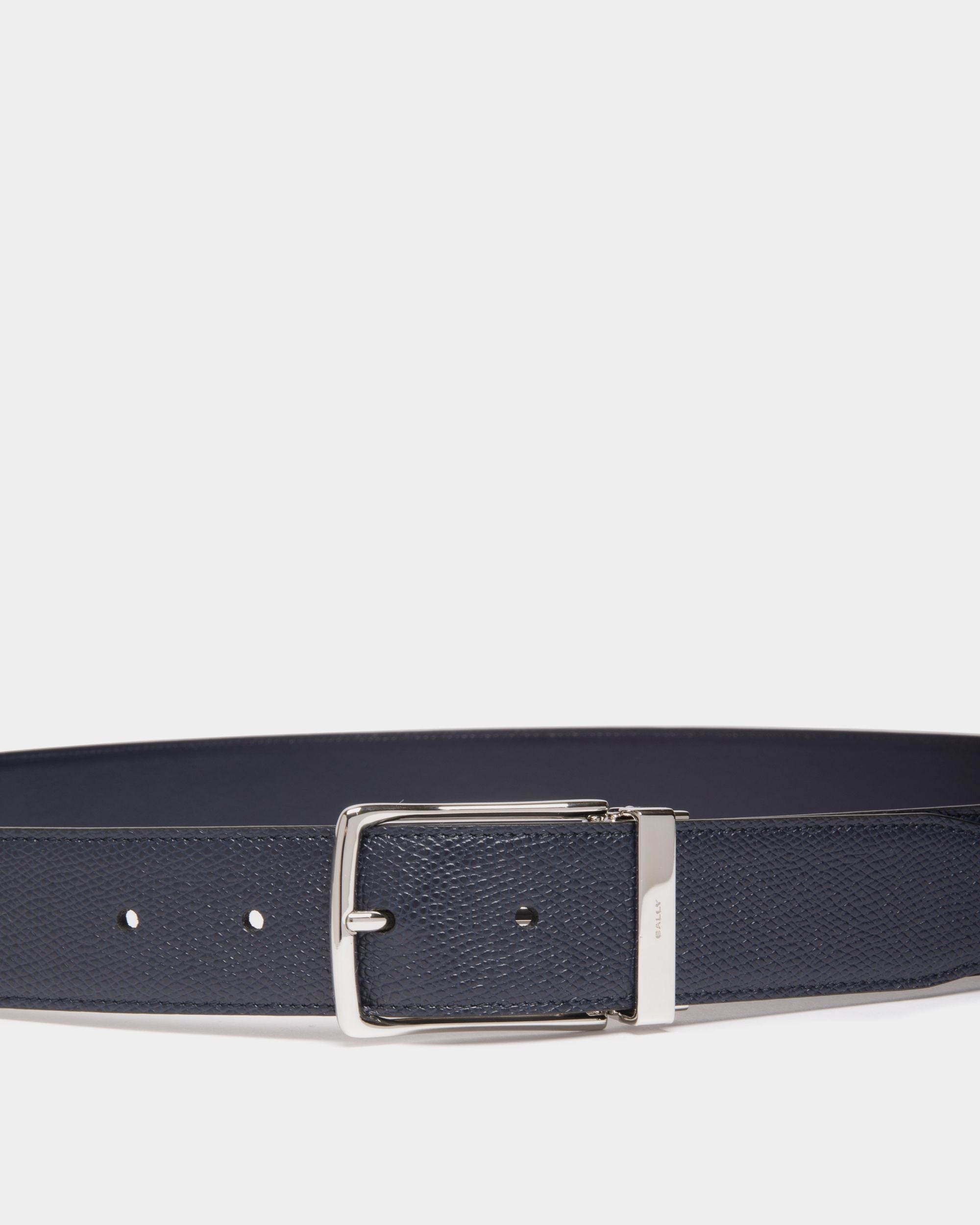Cintura Regolabile E Reversibile Ketter 35 mm In Pelle Navy Blue - Uomo - Bally - 03