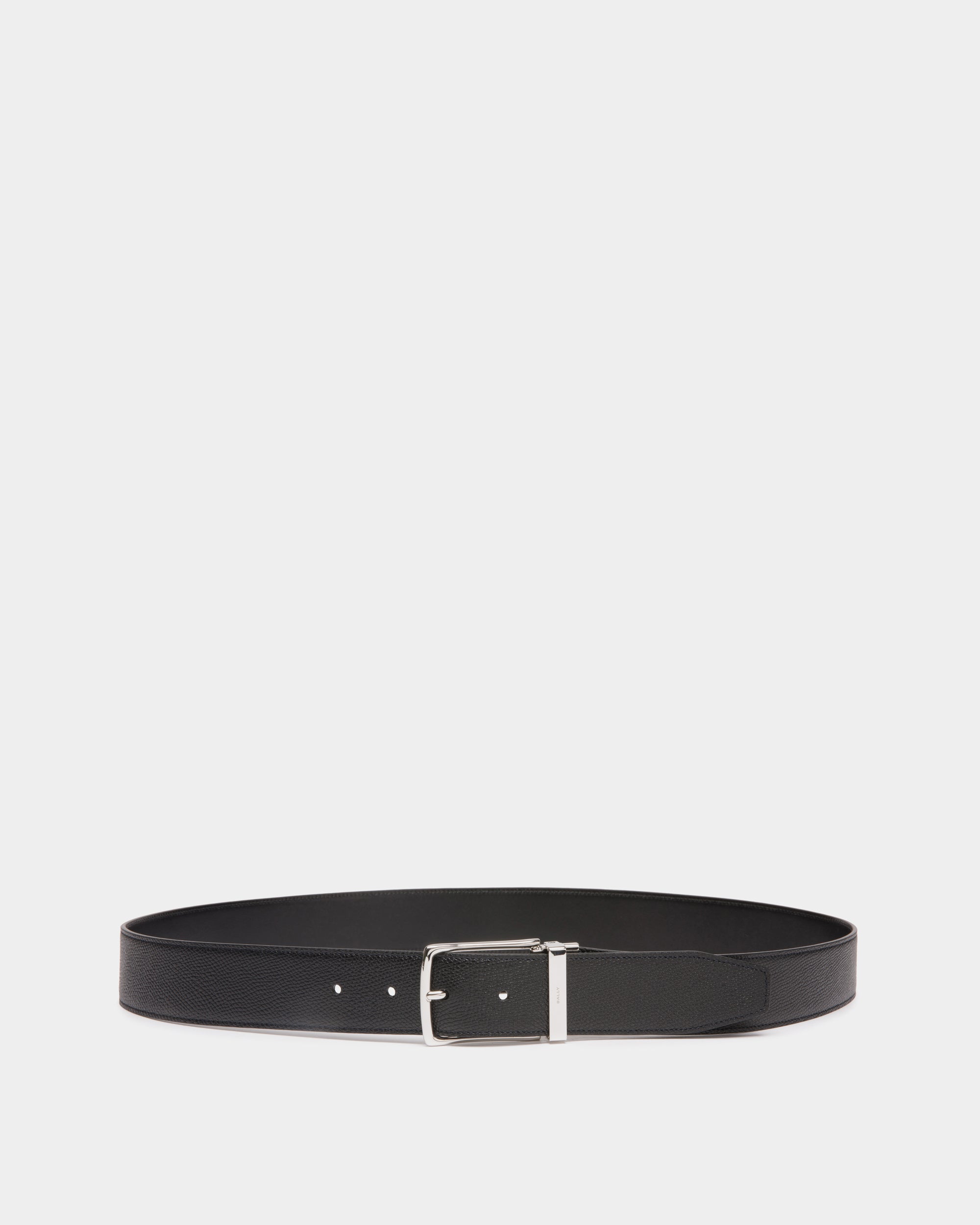 Cintura Ketter 35 mm Regolabile E Reversibile In Pelle Nera - Uomo - Bally - 01
