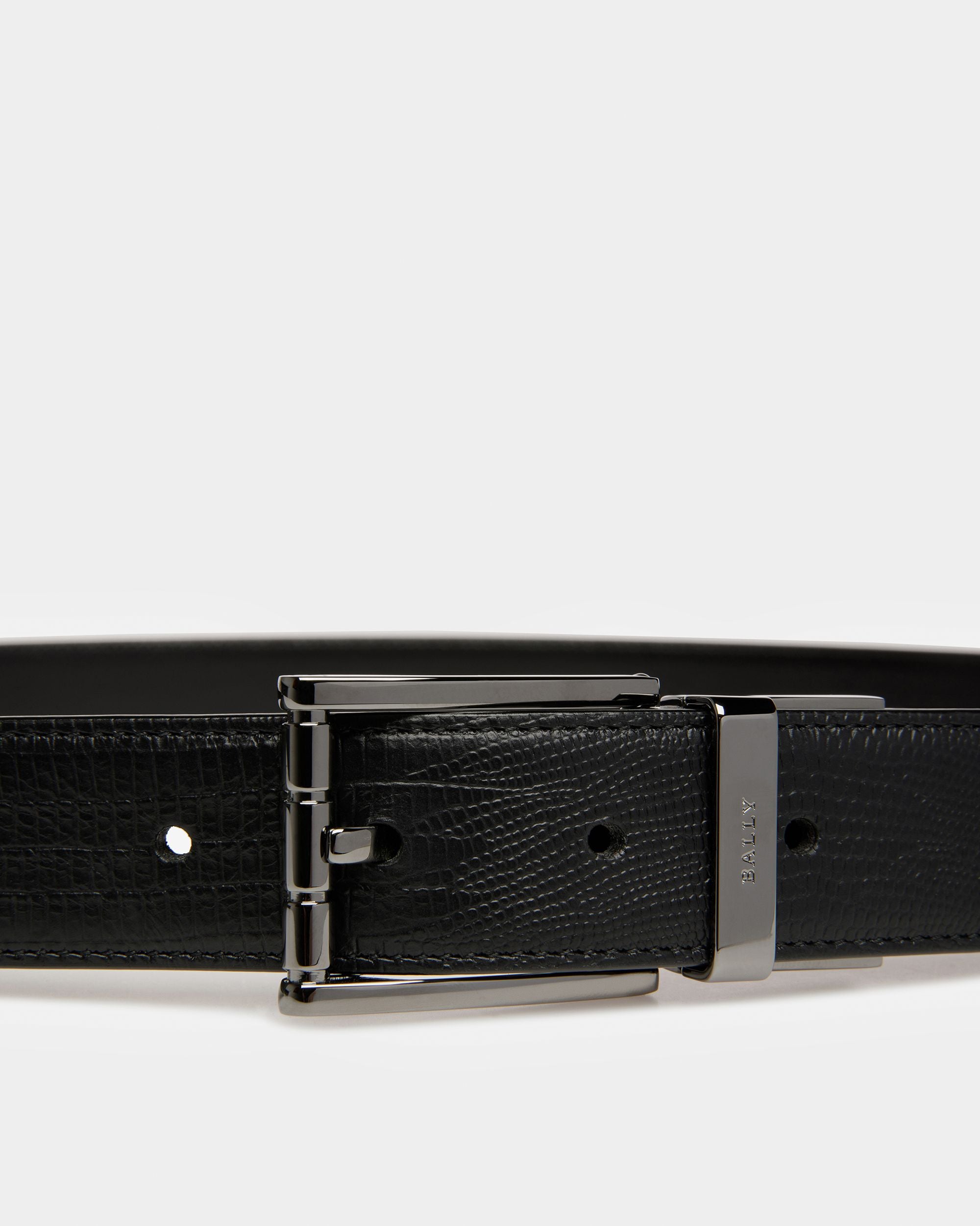 Astor Cintura Da 30 Mm In Pelle Nera - Uomo - Bally - 03
