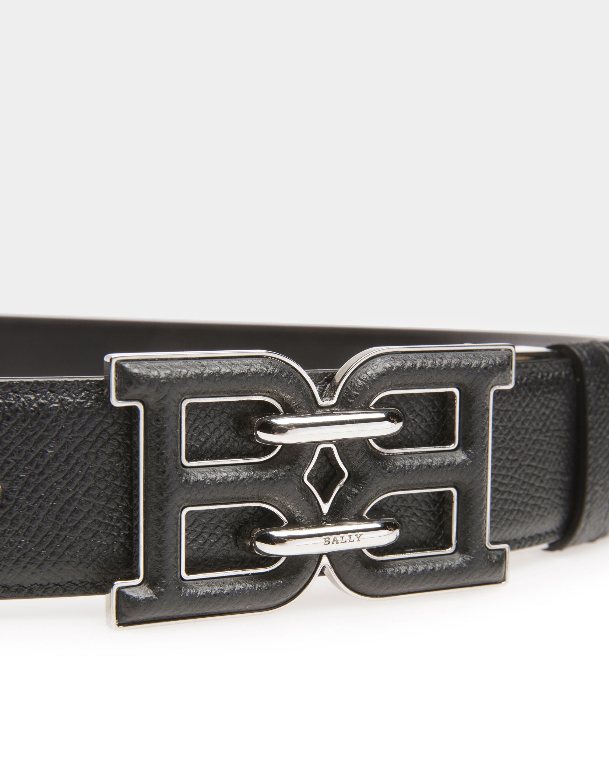 B-Chain Cintura Da 35 Mm In Pelle Nera - Uomo - Bally - 03
