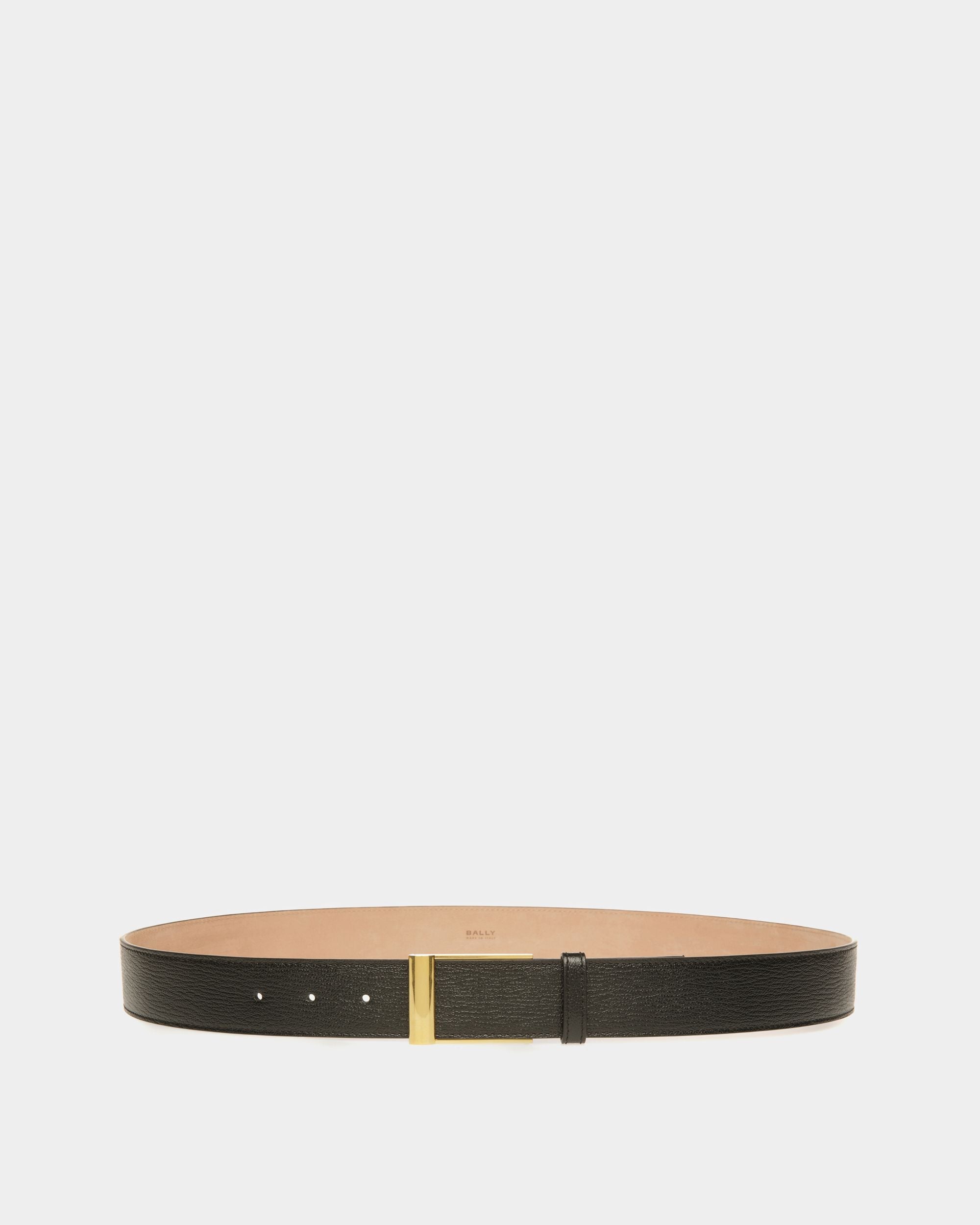 Cintura Da Abito In Pelle Nera - Uomo - Bally - 01