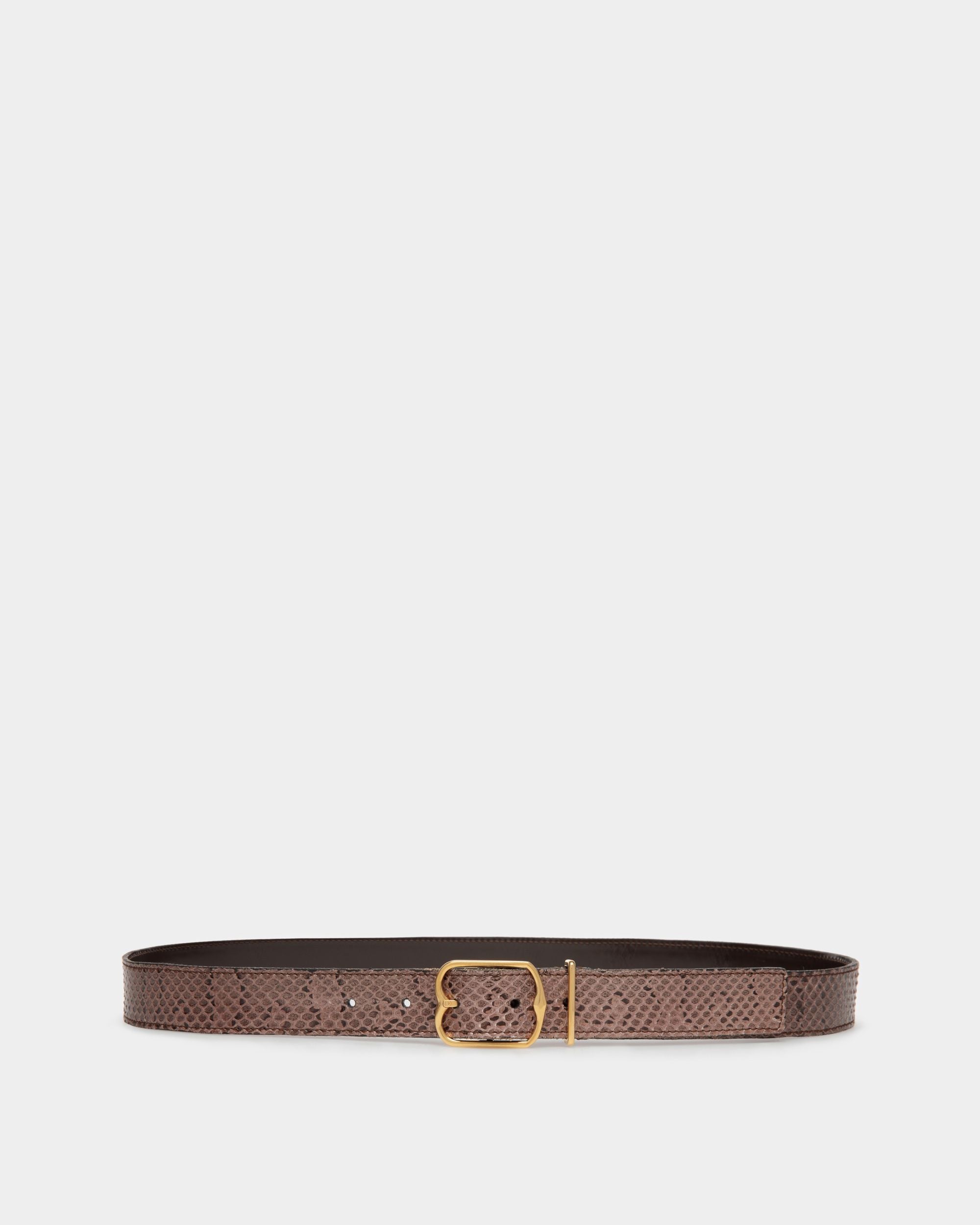 Cintura Da 35 mm Con Fibbia Emblem In Pelle Nera - Uomo - Bally - 01