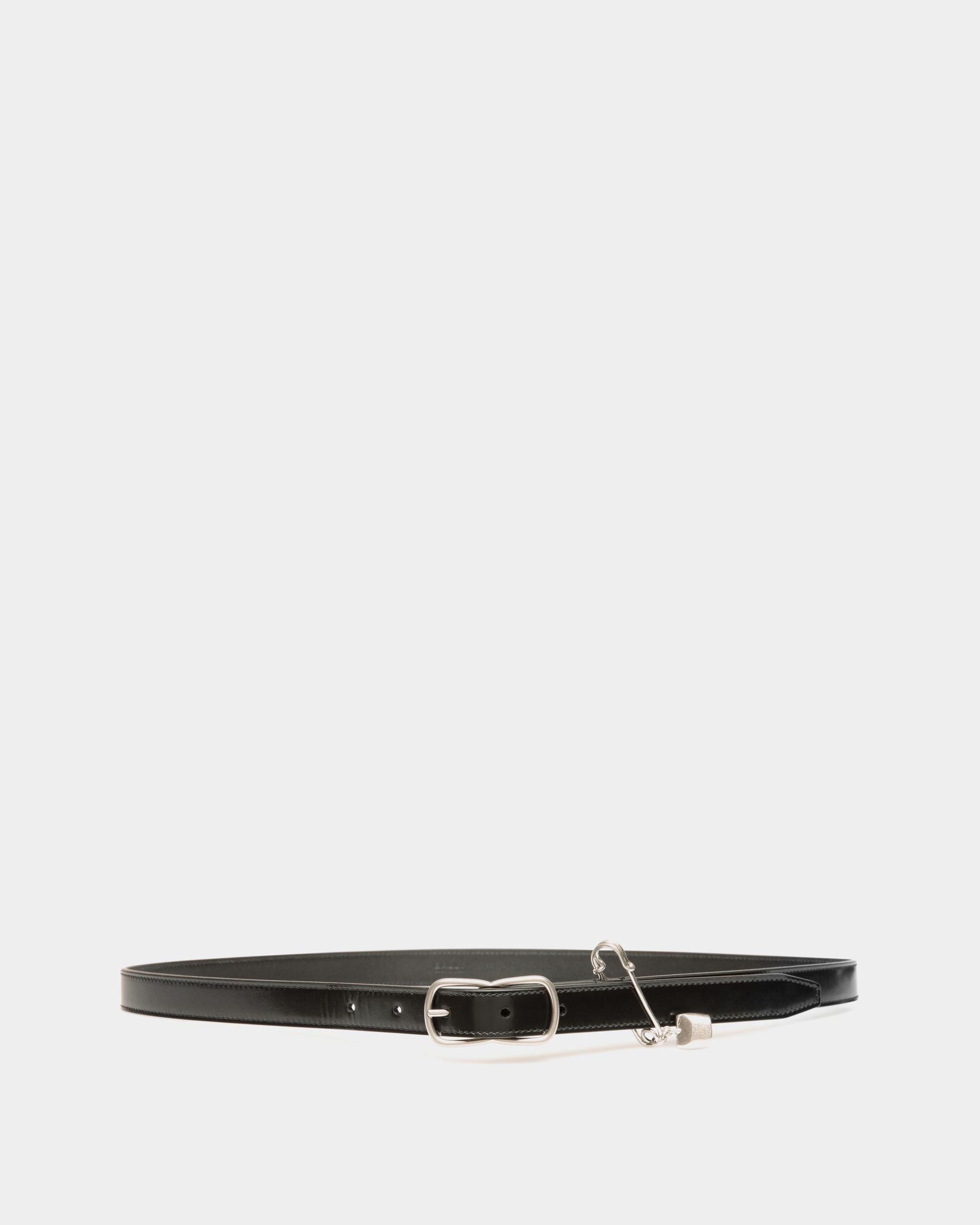 Cintura Loto Pin 20 mm In Pelle Nera - Uomo - Bally - 01