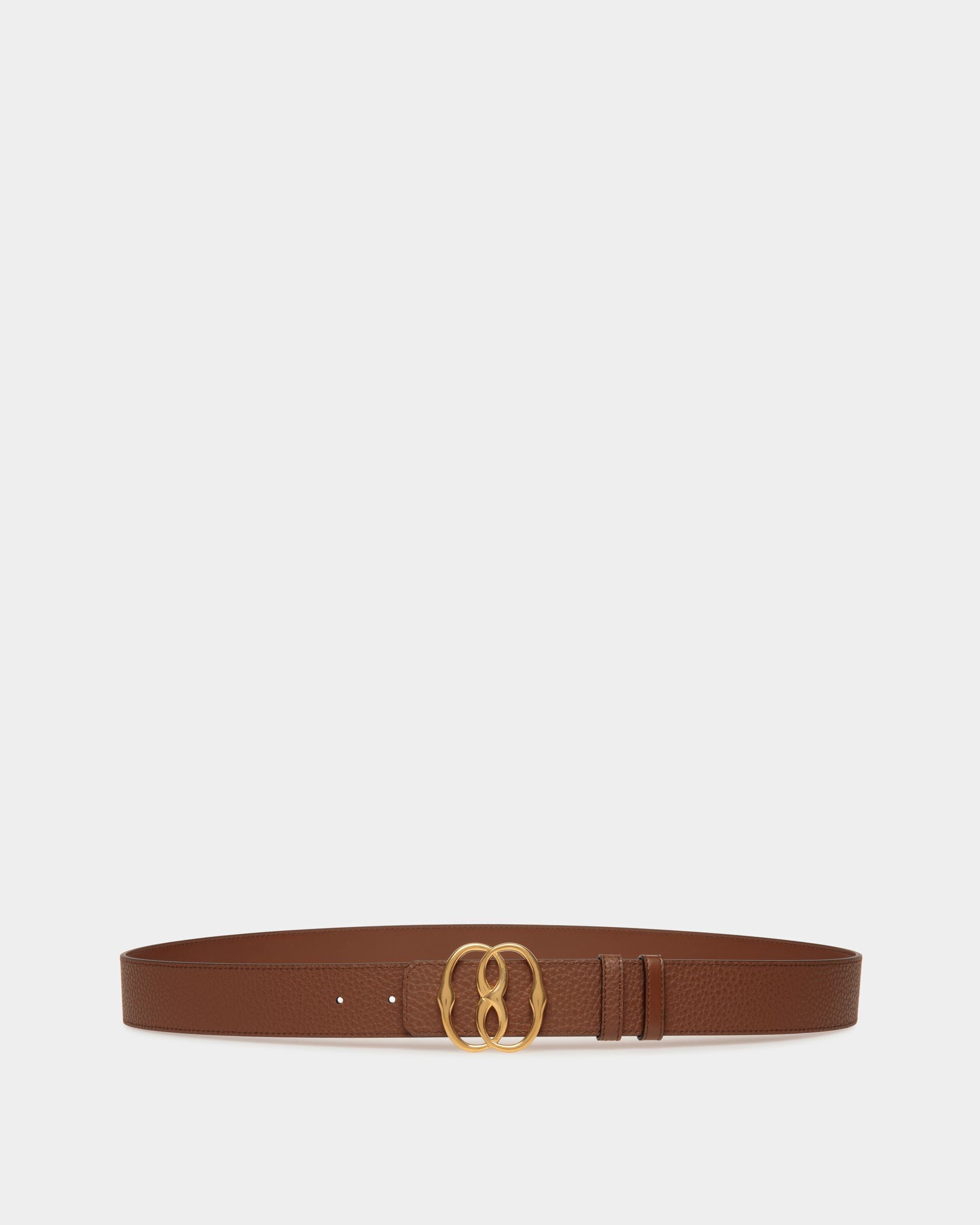 Cintura Da 35 Mm Bally Iconic In Pelle Marrone - Uomo - Bally - 01