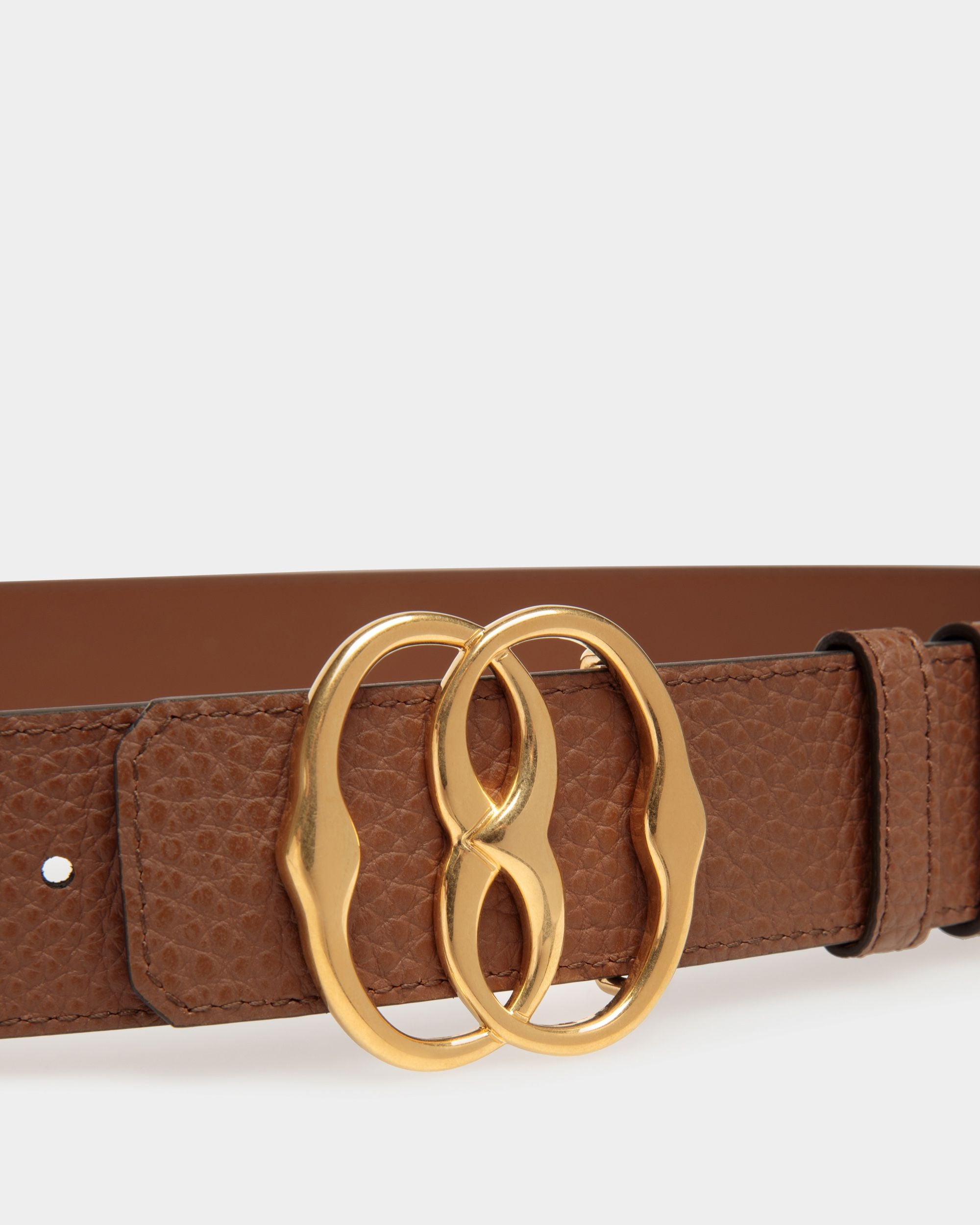 Cintura Da 35 Mm Bally Iconic In Pelle Marrone - Uomo - Bally - 03