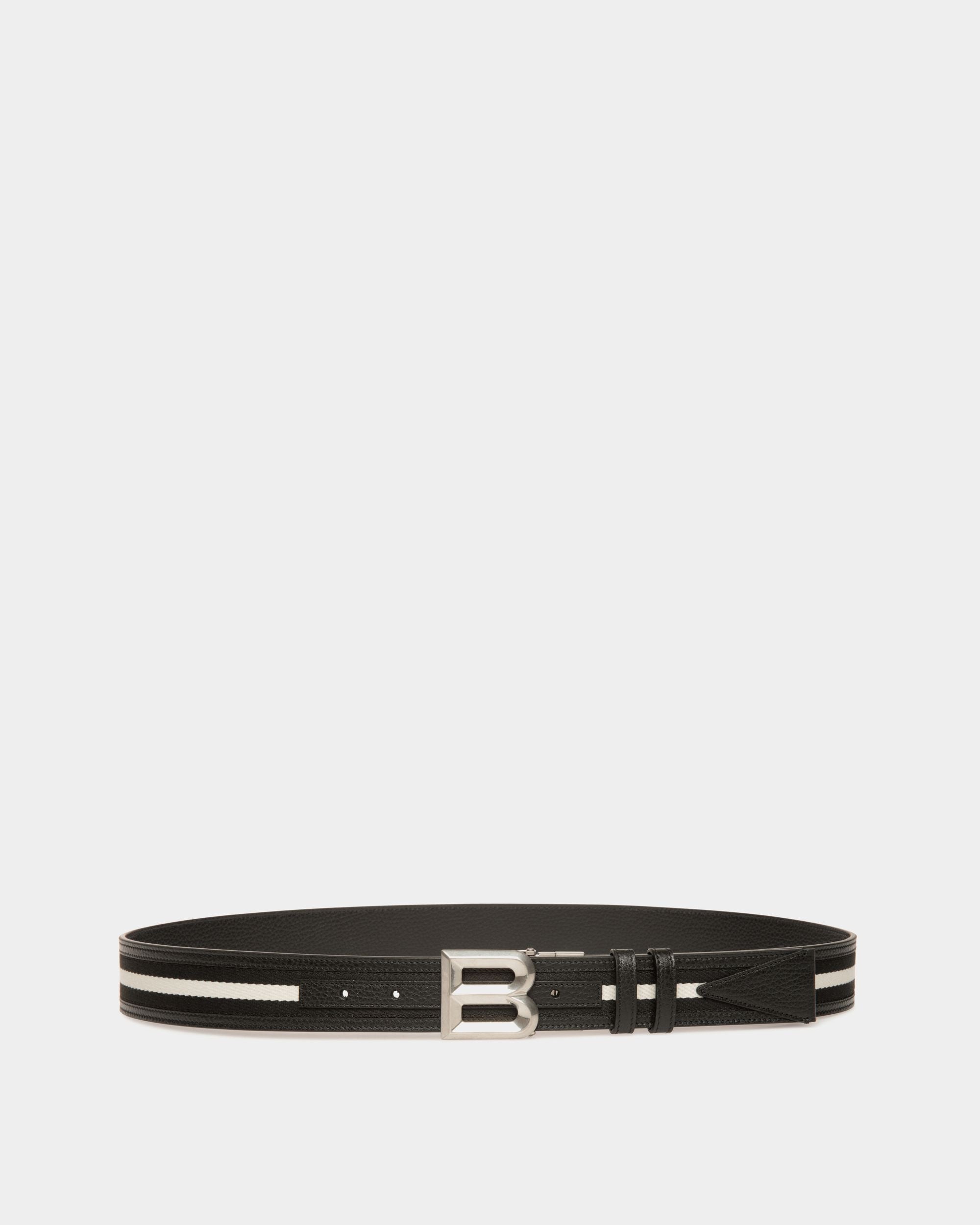 Cintura B Bold 35 mm Reversibile In Tessuto E Pelle Uomo Bally