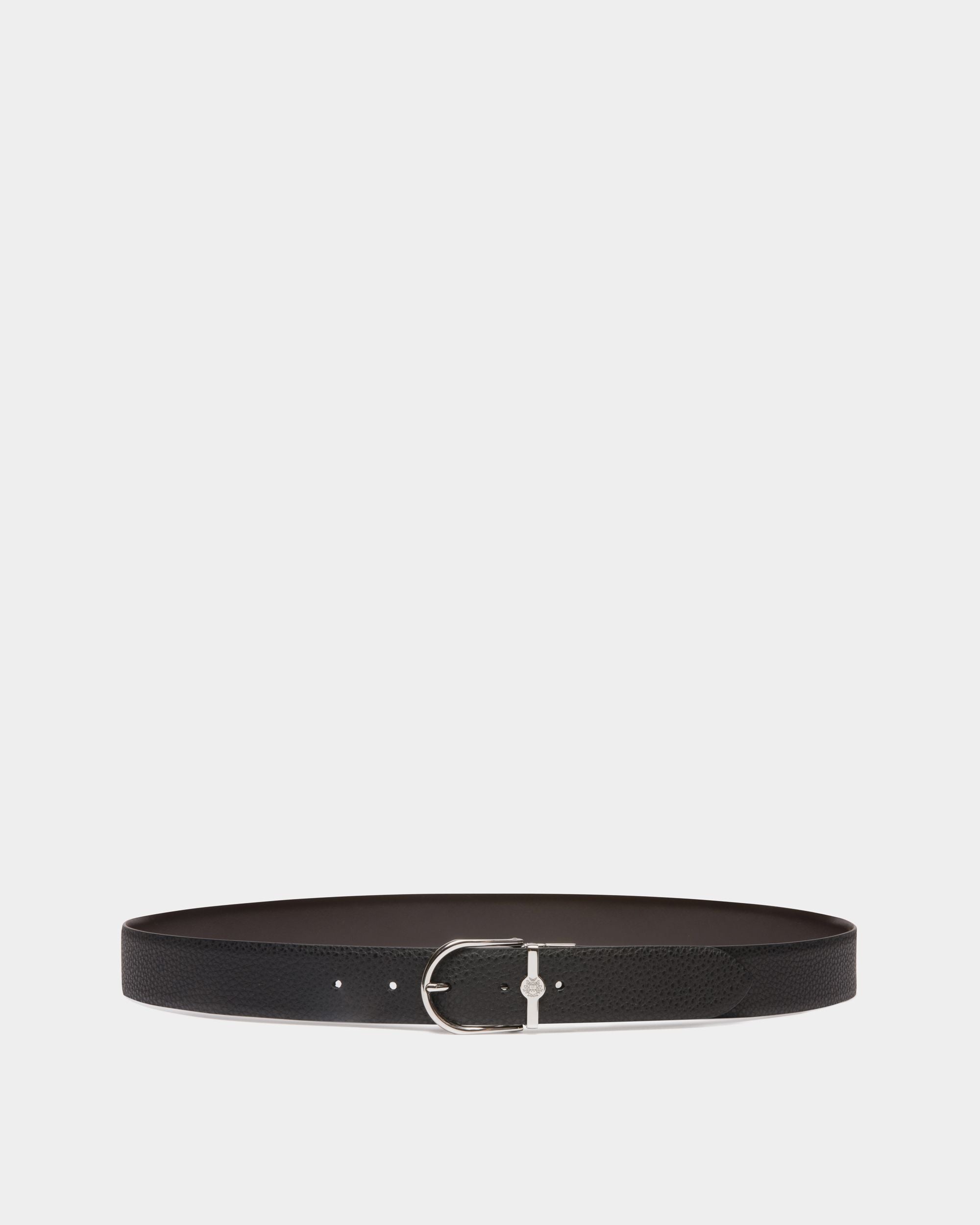 Cintura Hanky 35 mm Reversibile In Pelle Nera E Marrone - Uomo - Bally - 01