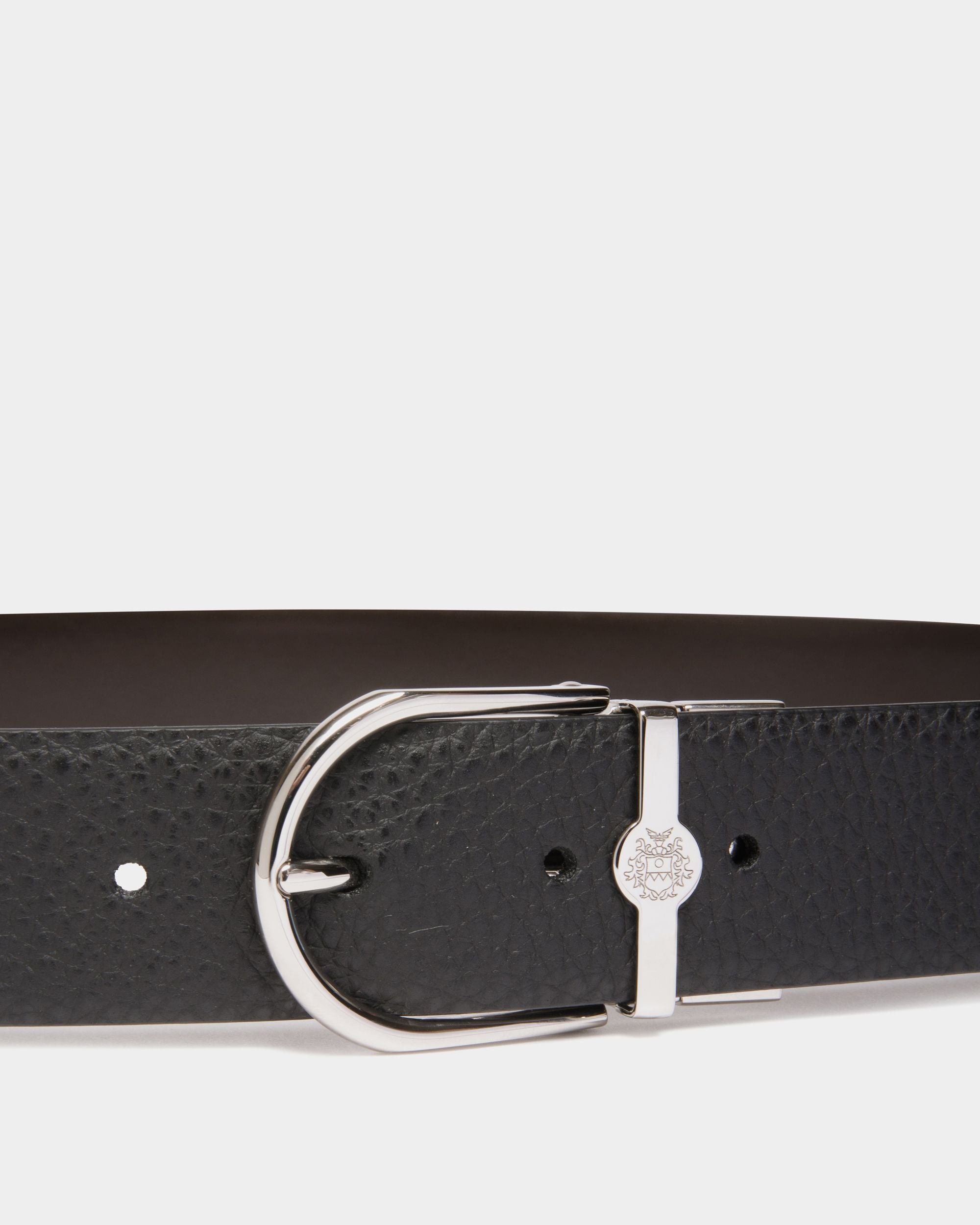 Cintura Hanky 35 mm Reversibile In Pelle Nera E Marrone - Uomo - Bally - 03
