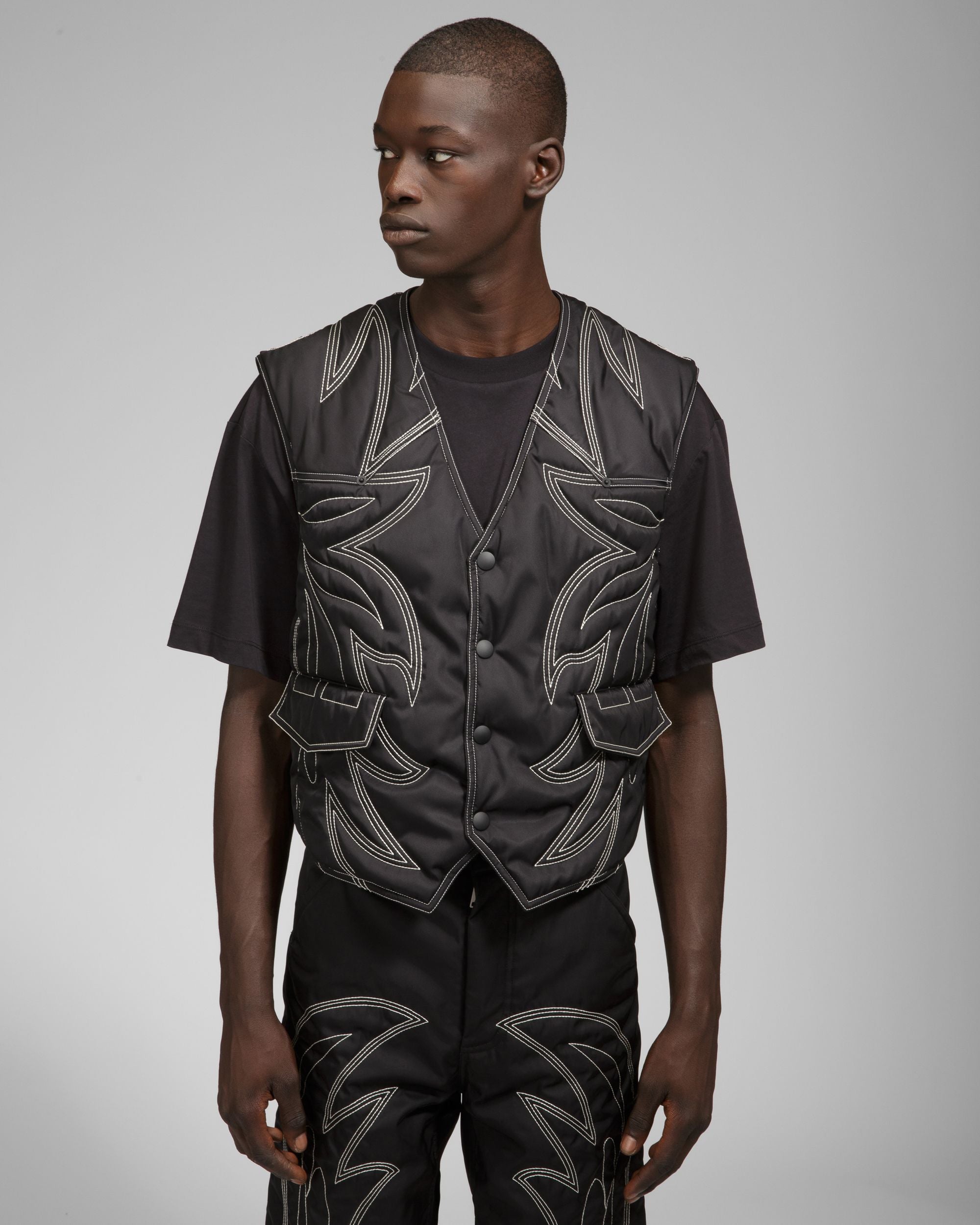 Gilet Fantasia In Nylon Riciclato Nero - Uomo - Bally - 03