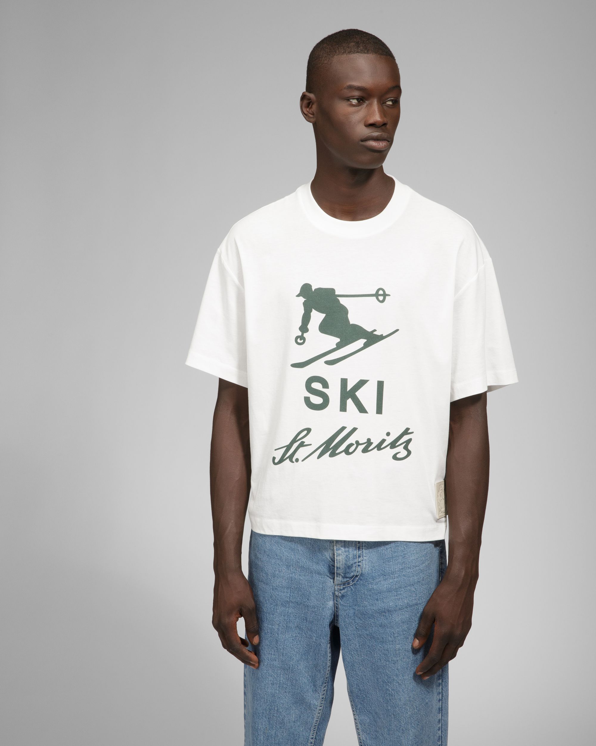 T-Shirt Ski St. Moritz In Cotone Avorio - Uomo - Bally - 03