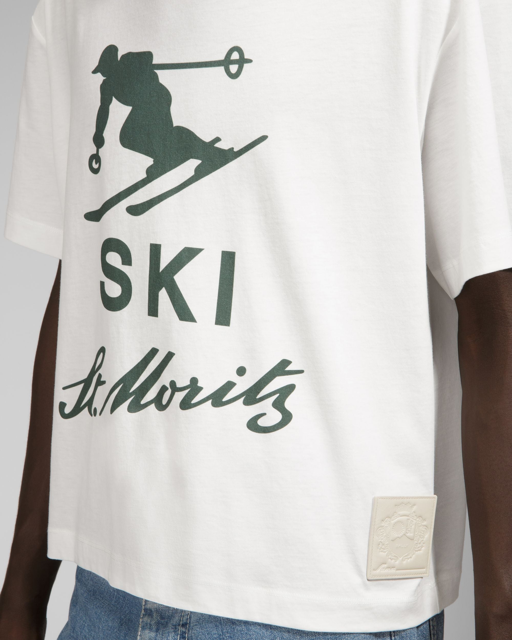 T-Shirt Ski St. Moritz In Cotone Avorio - Uomo - Bally - 04