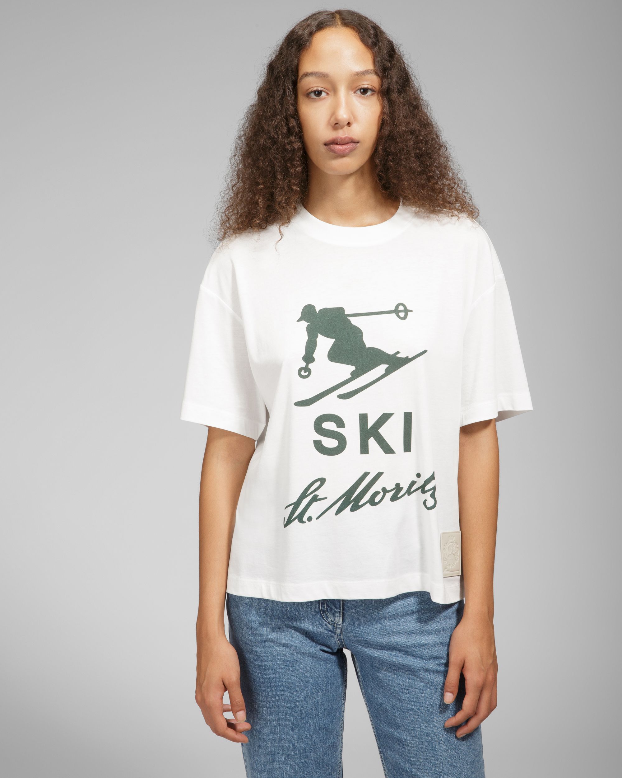 T-Shirt Ski St. Moritz In Cotone Avorio - Uomo - Bally - 06