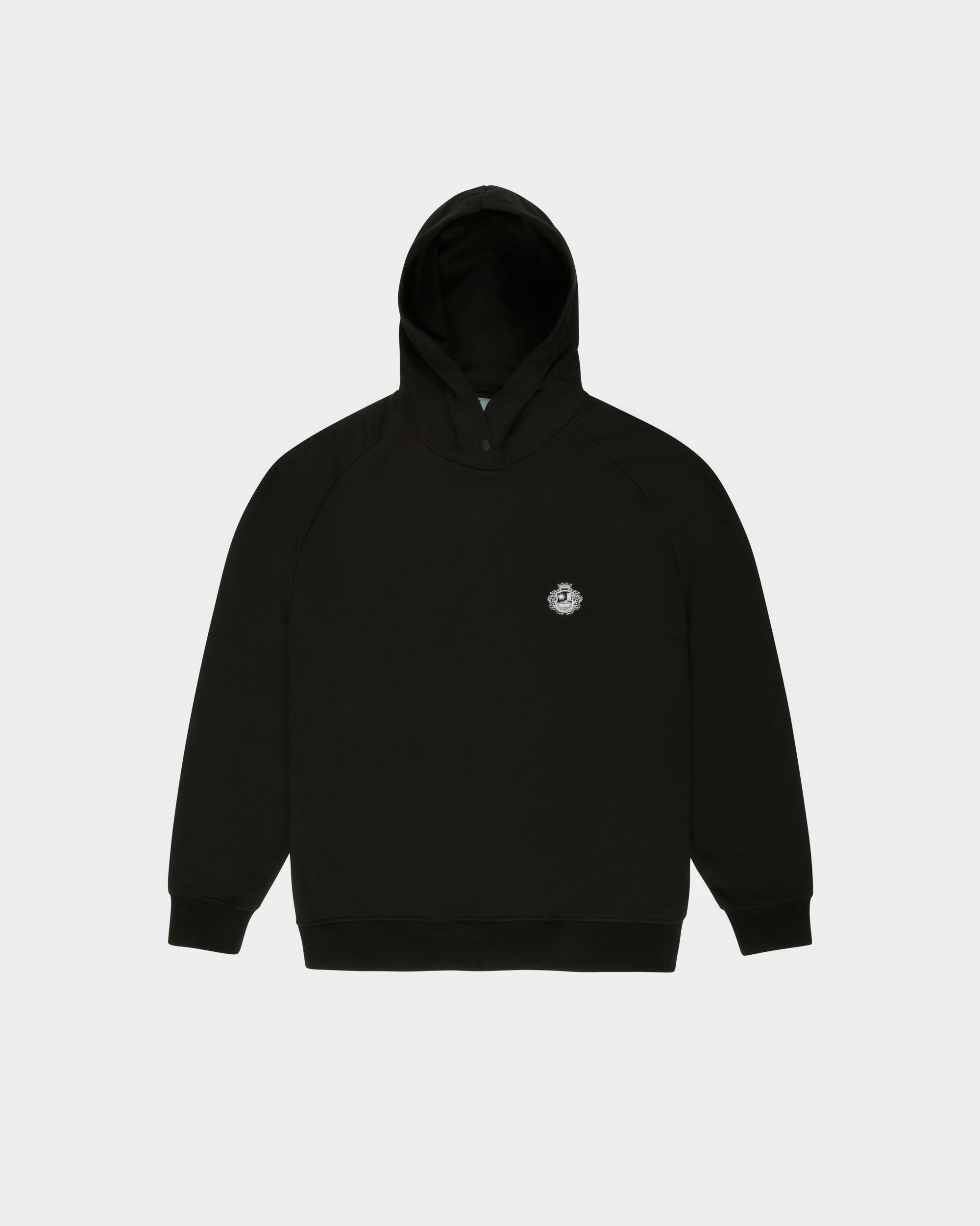 Felpa Con Cappuccio In Cotone Nero - Uomo - Bally - 01