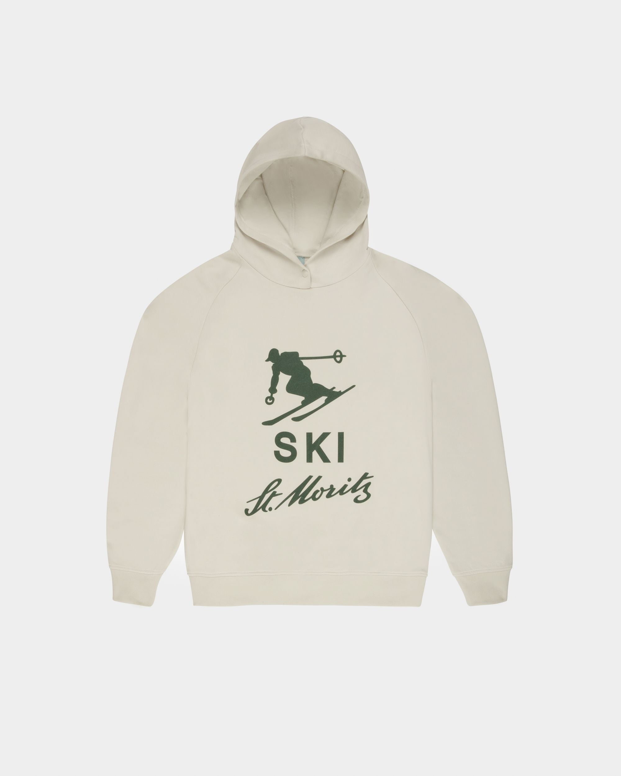 Felpa Con Cappuccio Ski St. Moritz In Cotone Grigio - Uomo - Bally - 01