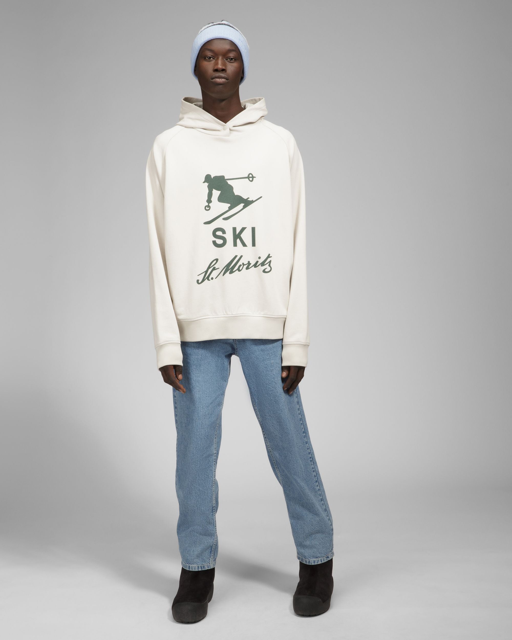 Felpa Con Cappuccio Ski St. Moritz In Cotone Grigio - Uomo - Bally - 02