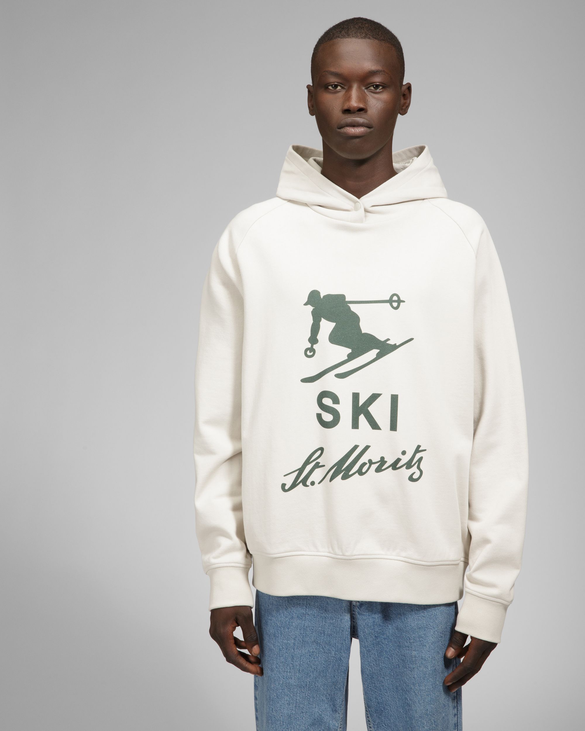 Felpa Con Cappuccio Ski St. Moritz In Cotone Grigio - Uomo - Bally - 03