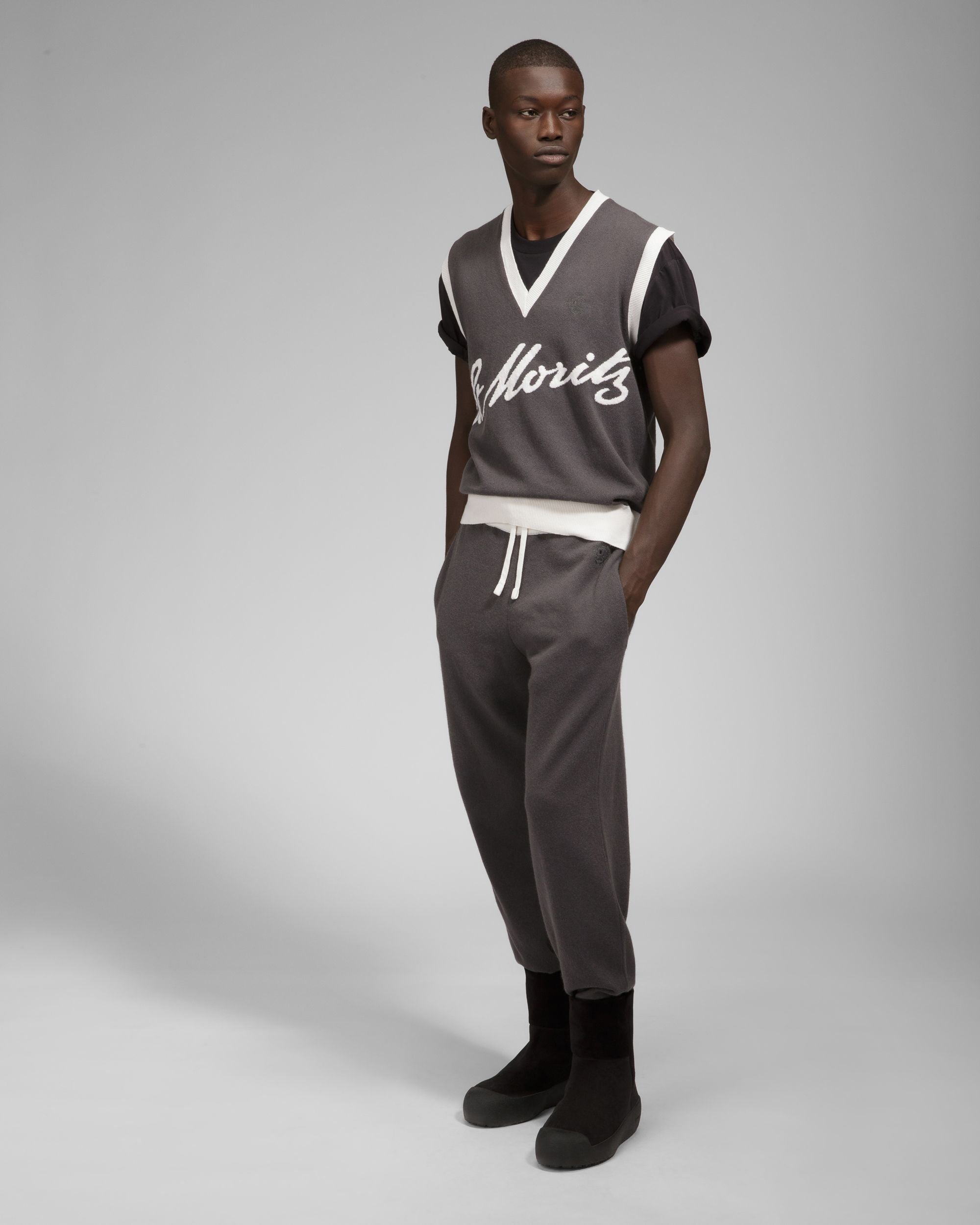 Gilet St. Moritz In Cachemire Grigio - Uomo - Bally - 05