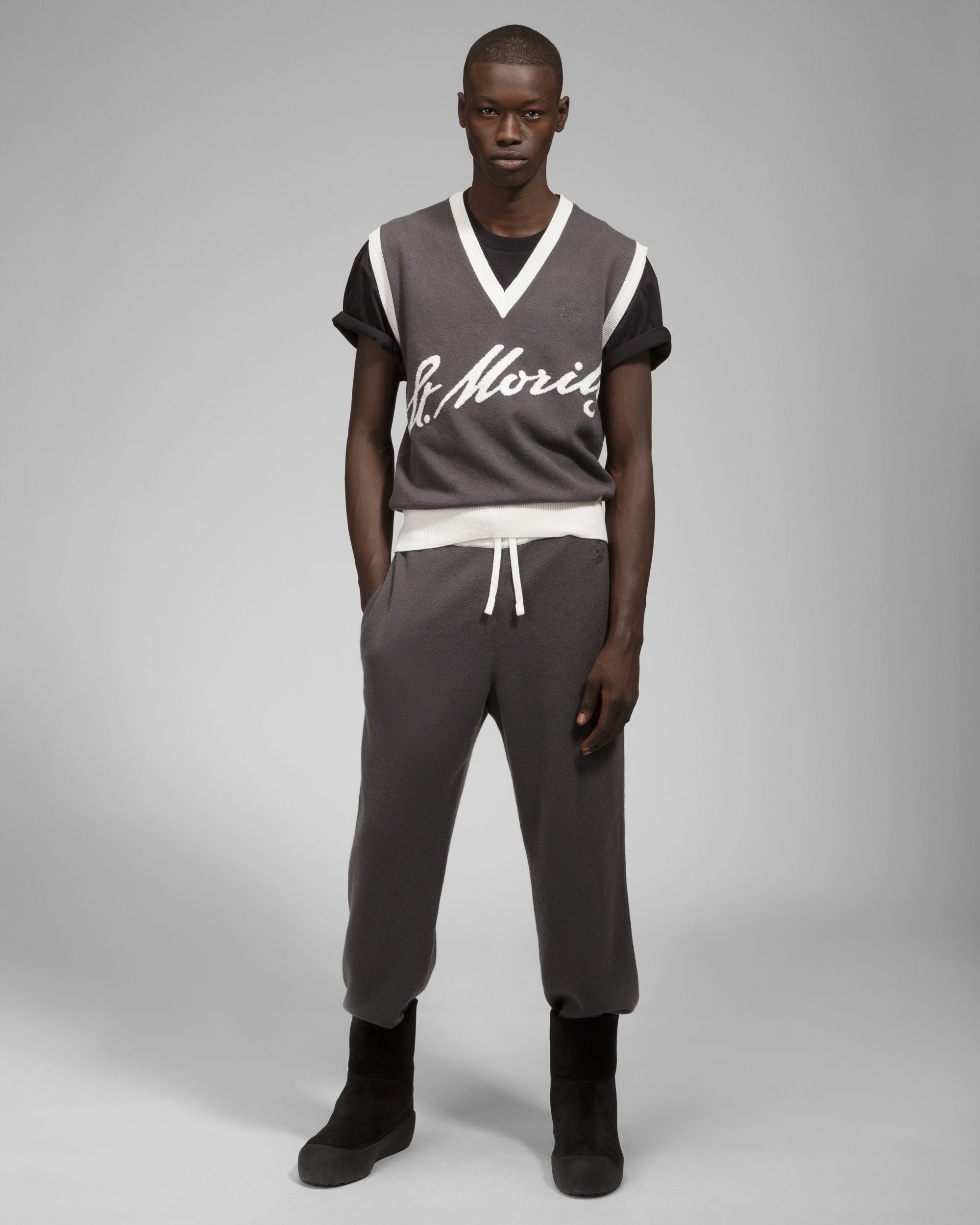 Gilet St. Moritz In Cachemire Grigio - Uomo - Bally - 09