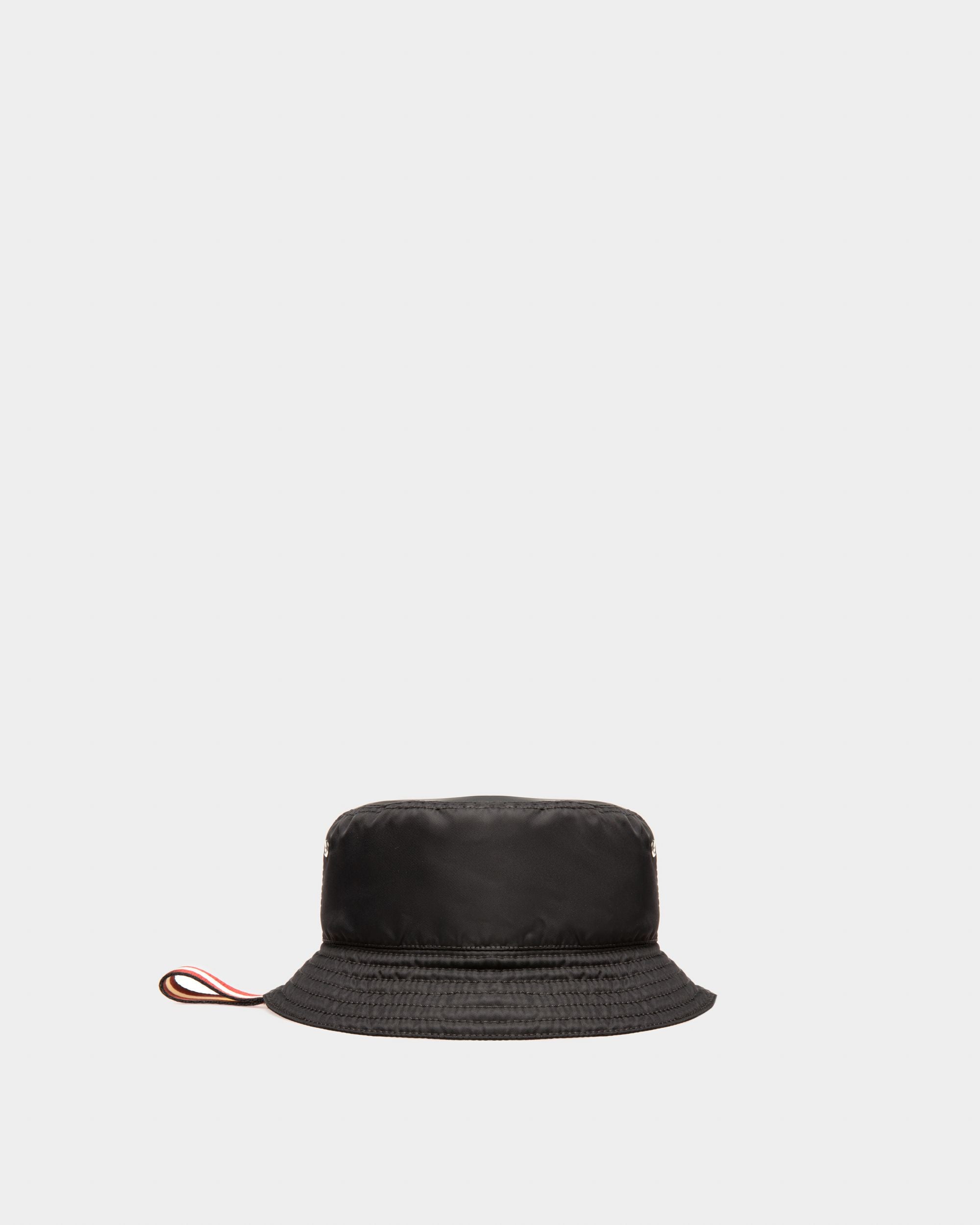 Cappello Alla Pescatora Bally Stripe In Nylon Riciclato Nero - Uomo - Bally - 01