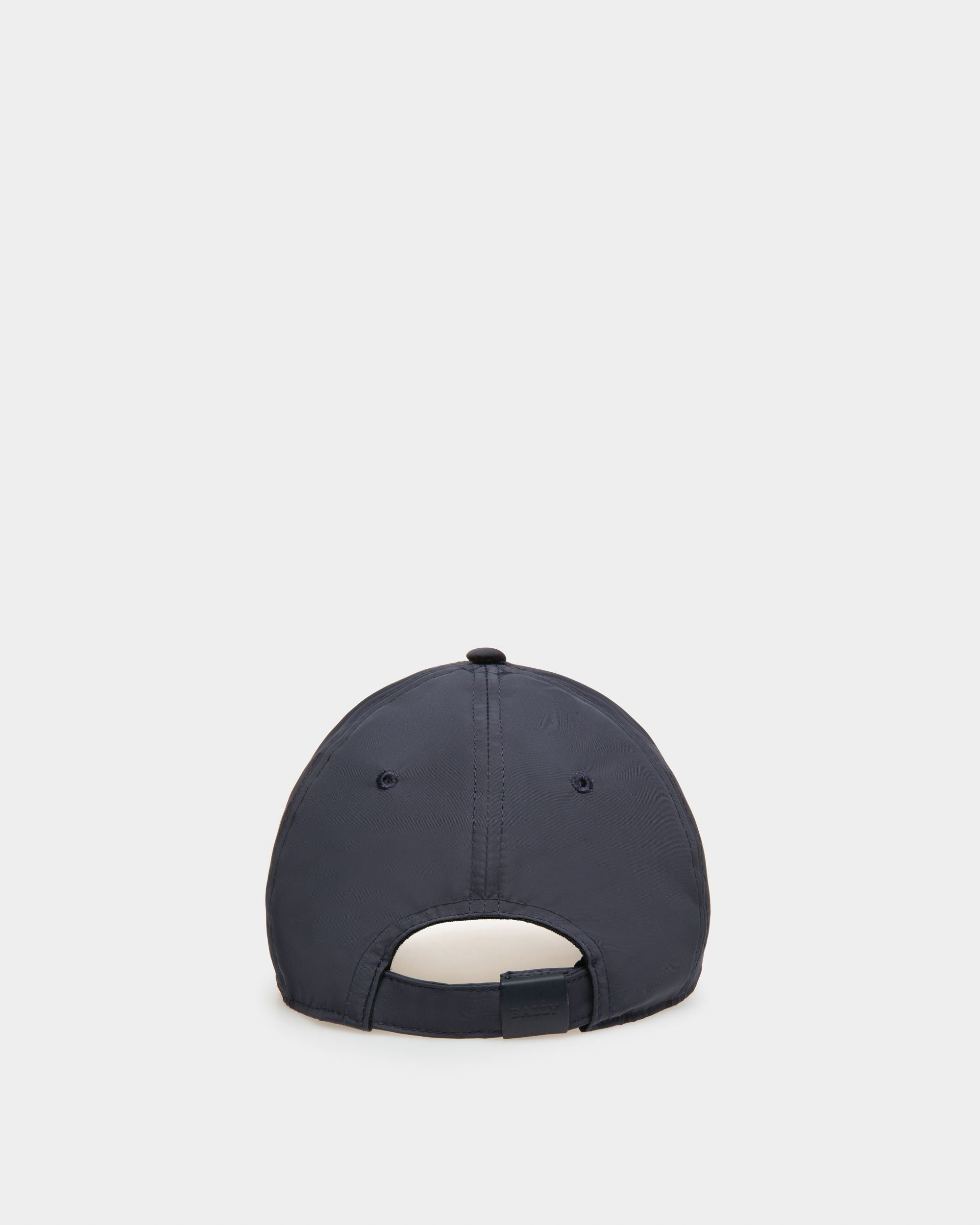 Cappellino Da Baseball Con Logo In Nylon Blu Navy - Uomo - Bally - 02