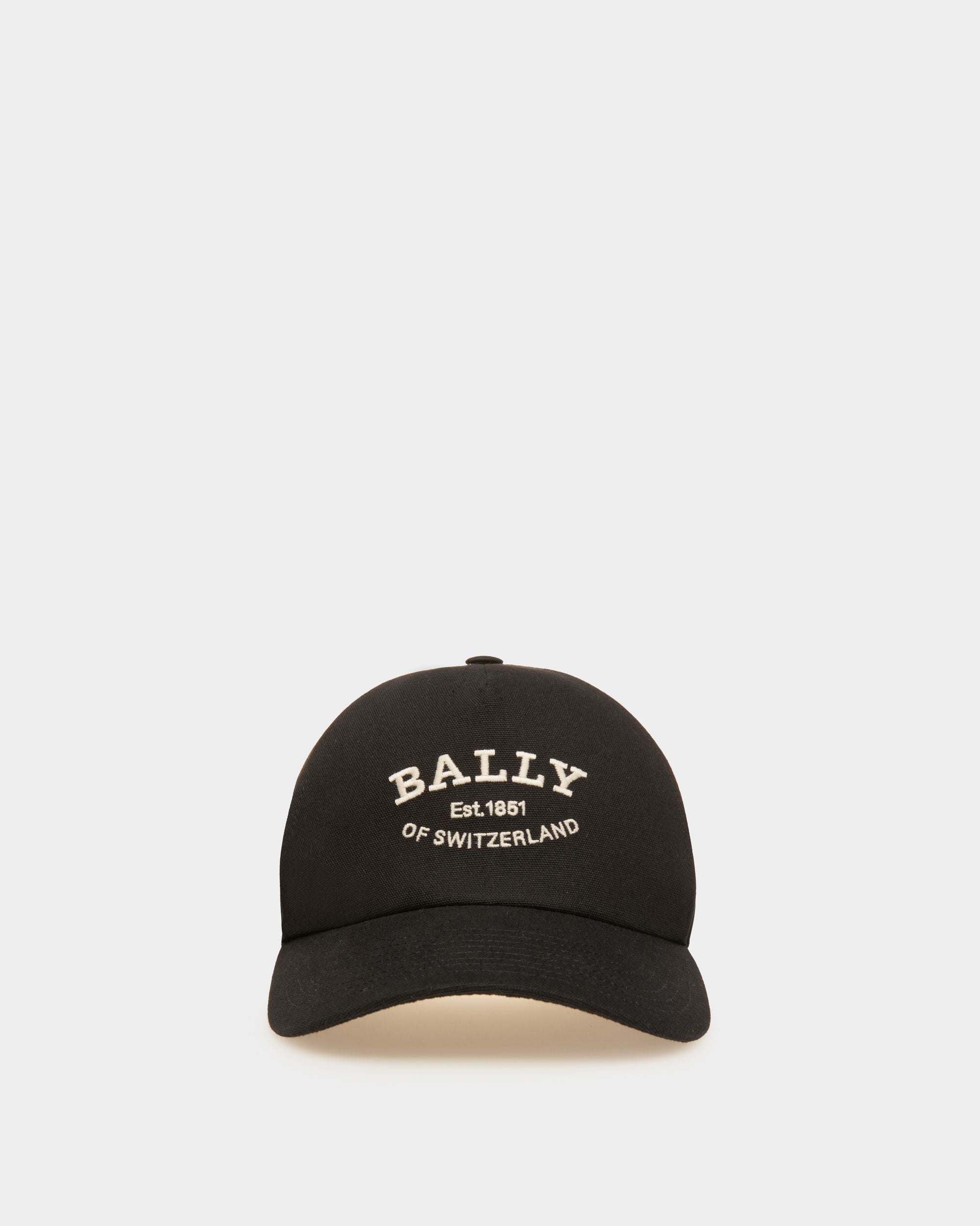 Cappello Con Logo In Cotone Nero - Uomo - Bally - 01