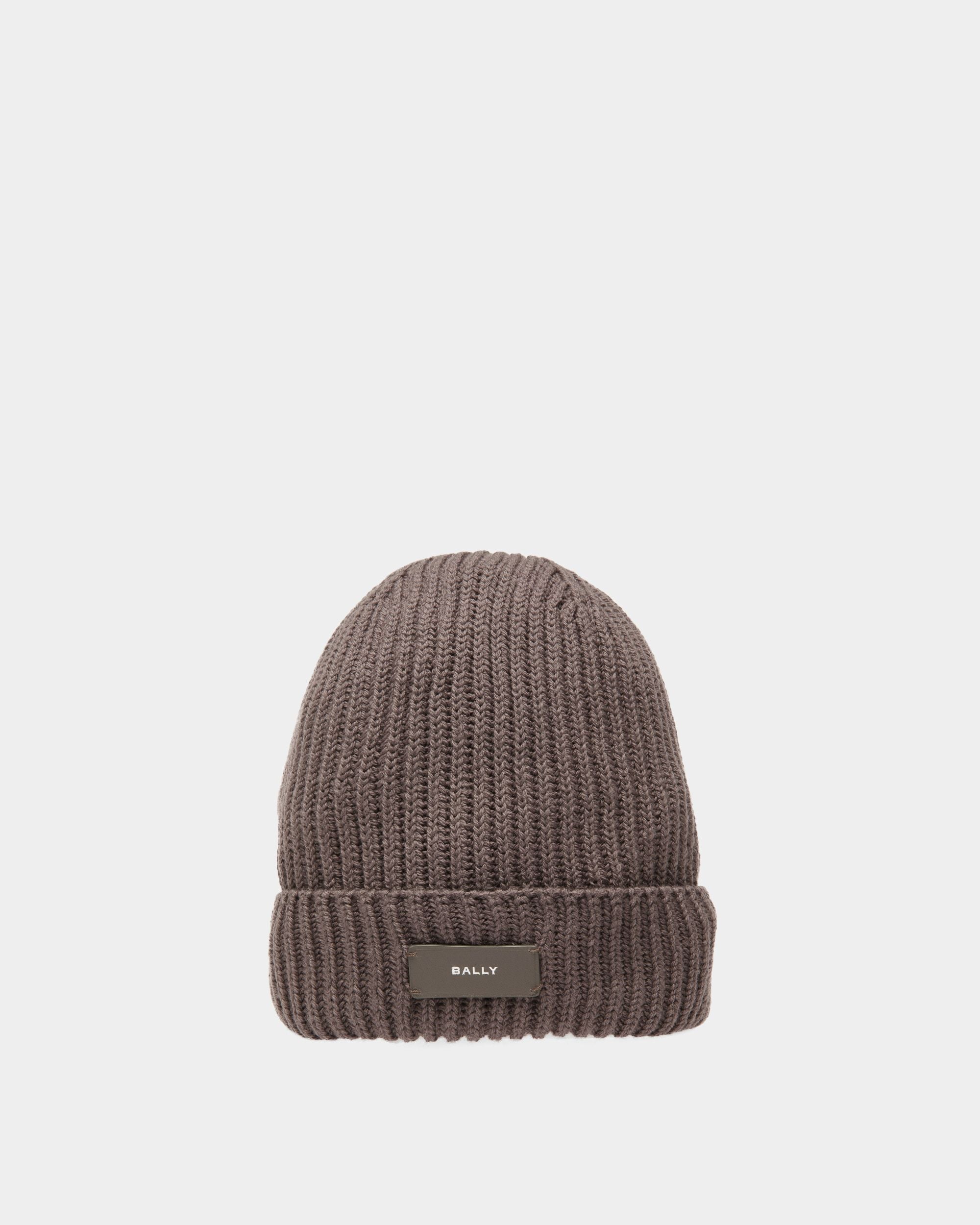 Cappello A Cuffia A Costine In Lana Color Antracite - Uomo - Bally - 01