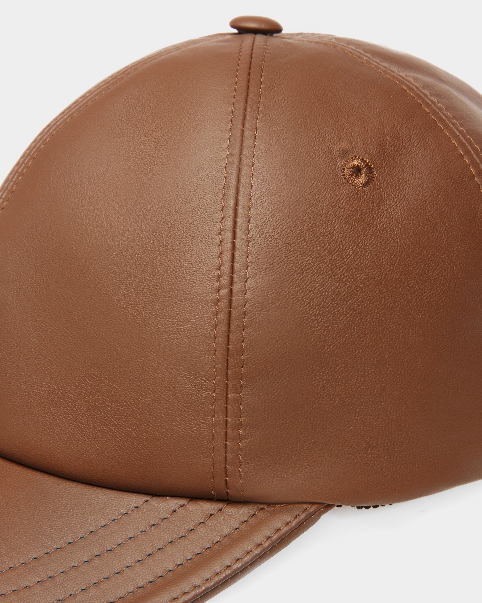 Cappellino In Pelle Marrone - Uomo - Bally - 03