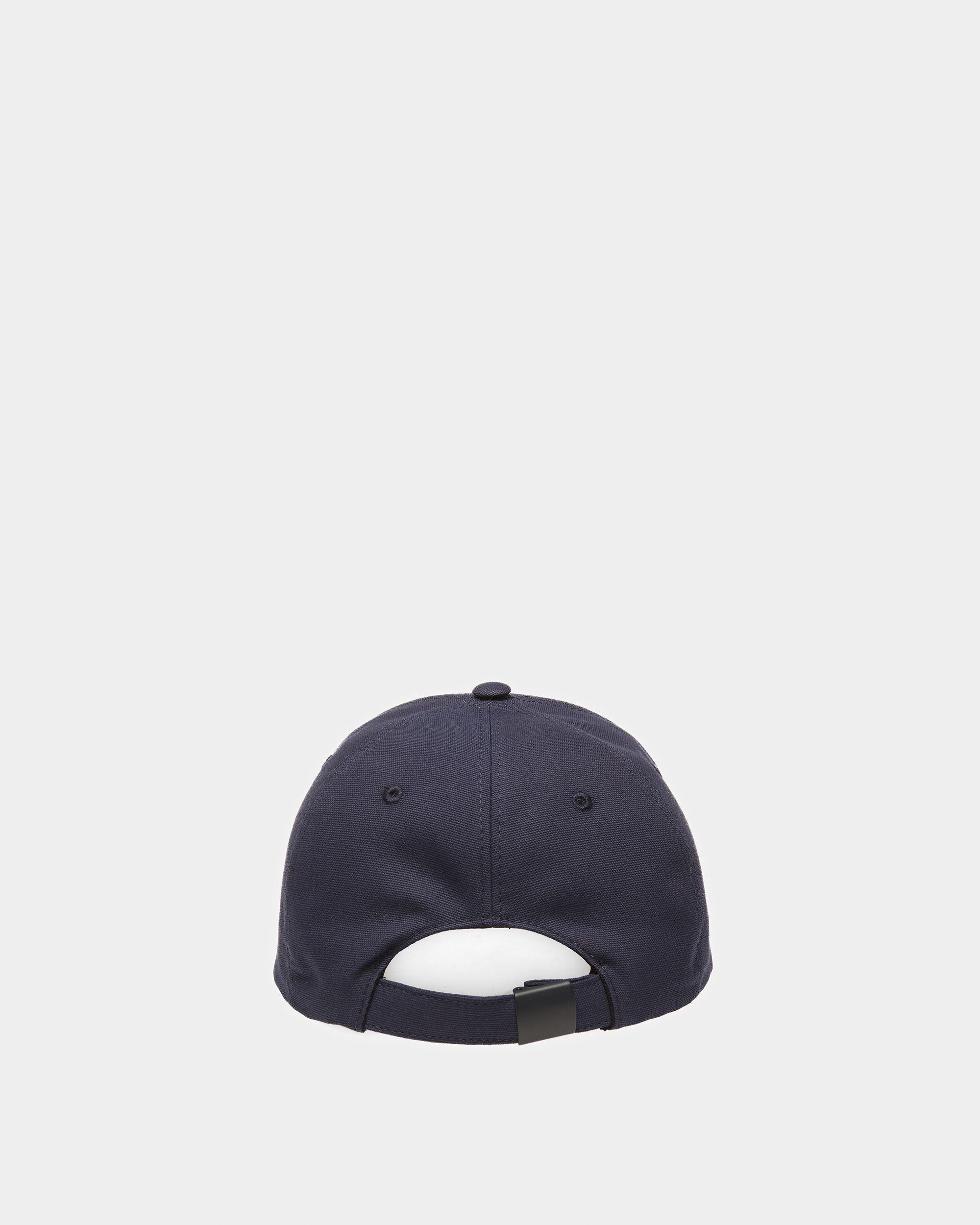 Cappello Da Baseball Emblem In Cotone Blu Scuro - Uomo - Bally - 02