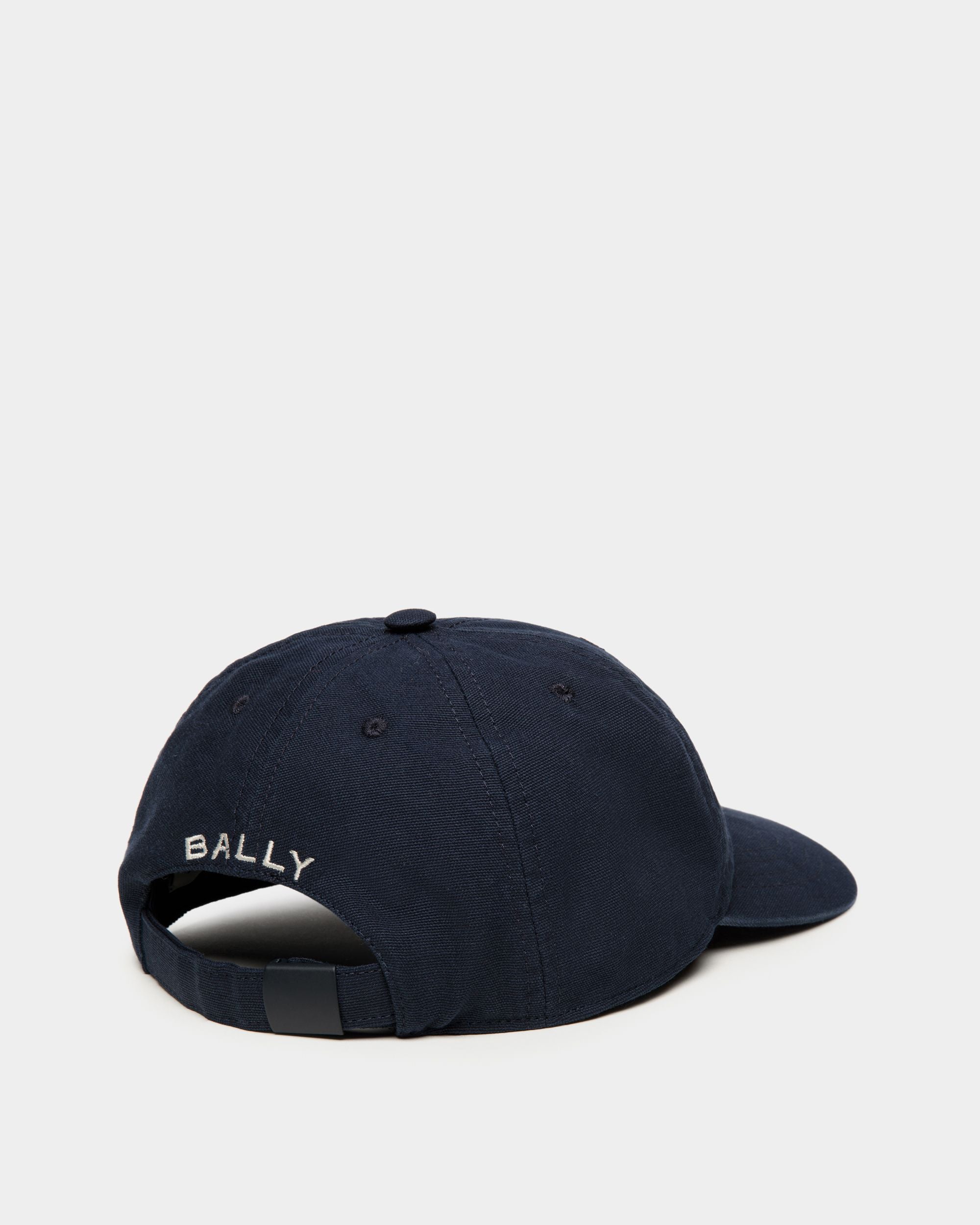 Cappellino In Cotone Navy Blue Con Logo Bally Crest - Uomo - Bally - 02