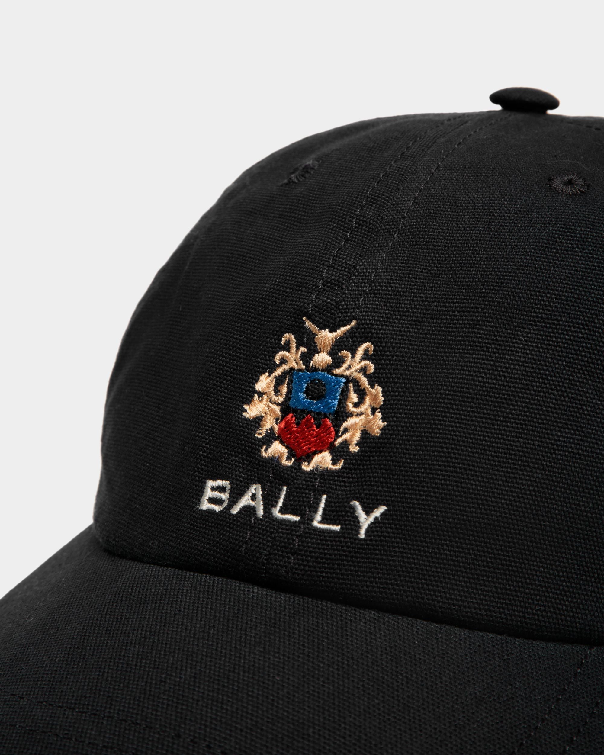 Cappellino In Cotone Nero Con Logo Bally Crest - Uomo - Bally - 03