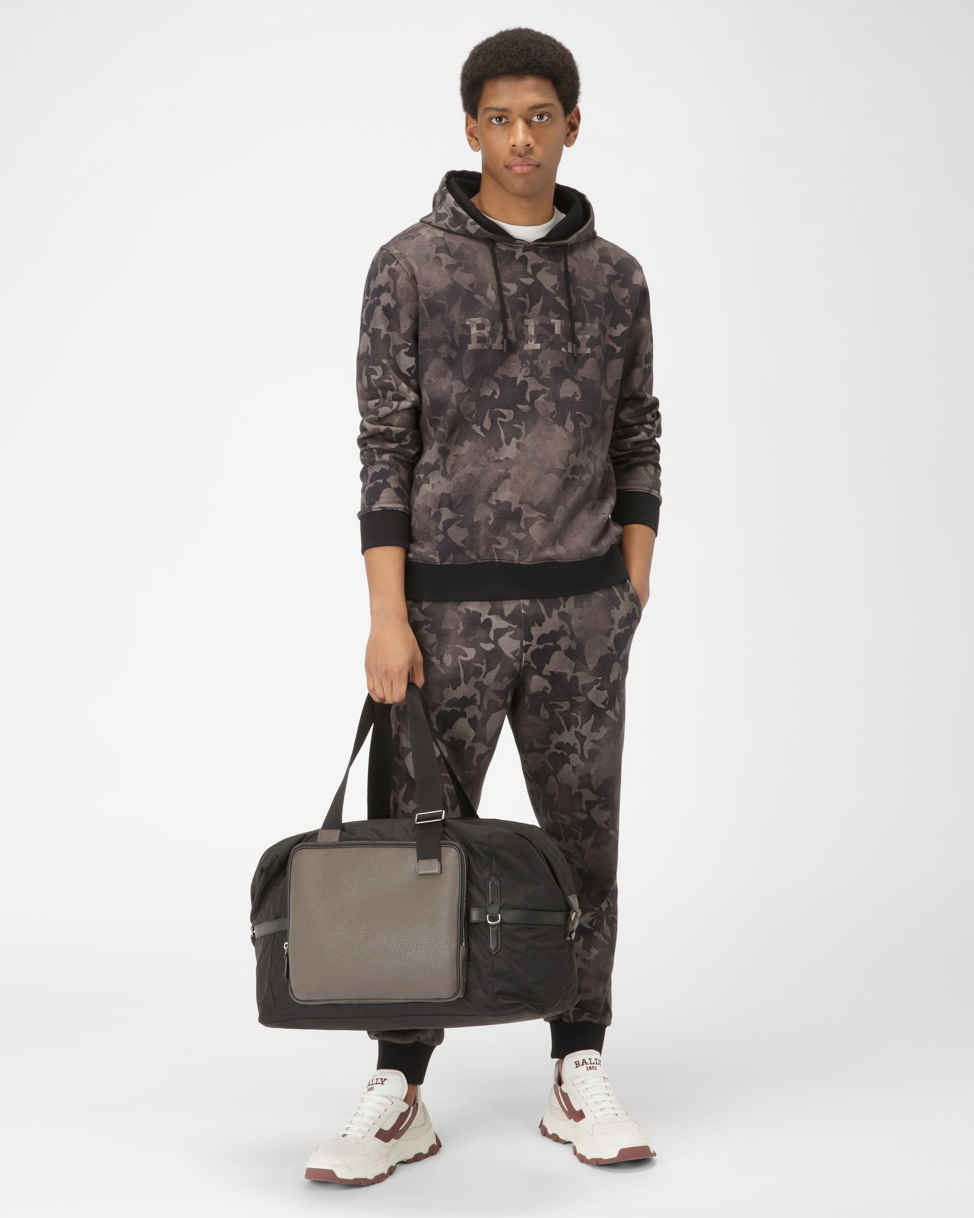 Felpa Camouflage In Cotone Biologico Nera - Uomo - Bally - 05