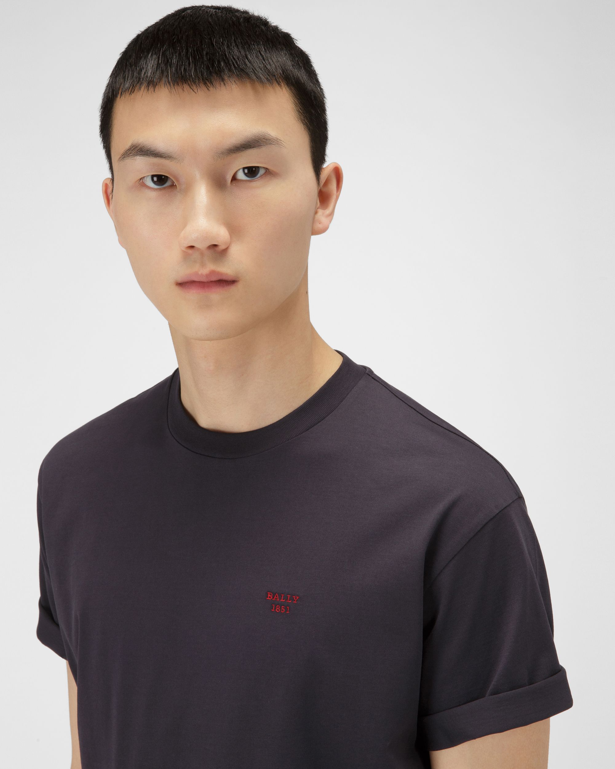 T-Shirt 1851 In Cotone Organico Blu Navy - Uomo - Bally - 02