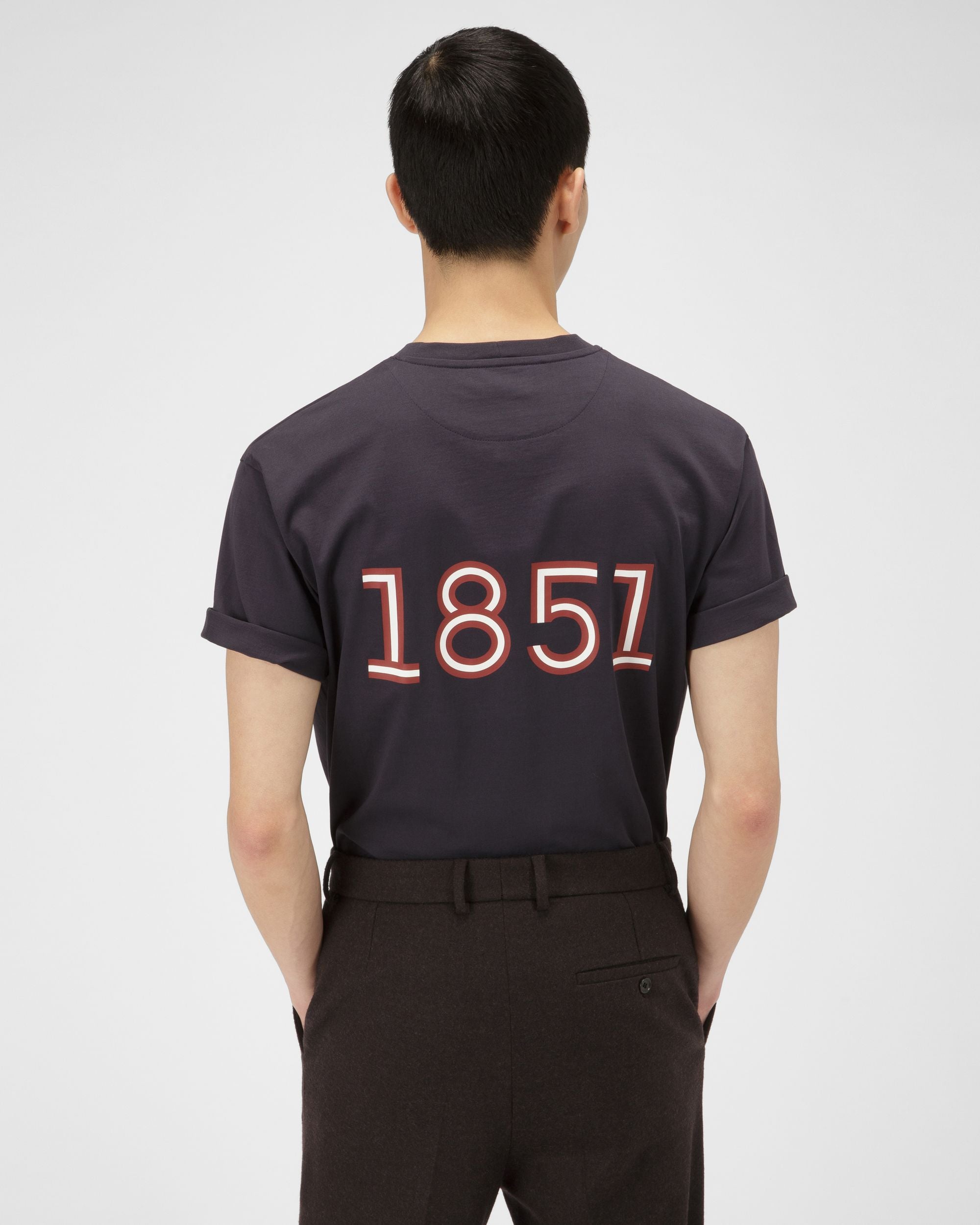 T-Shirt 1851 In Cotone Organico Blu Navy - Uomo - Bally - 03