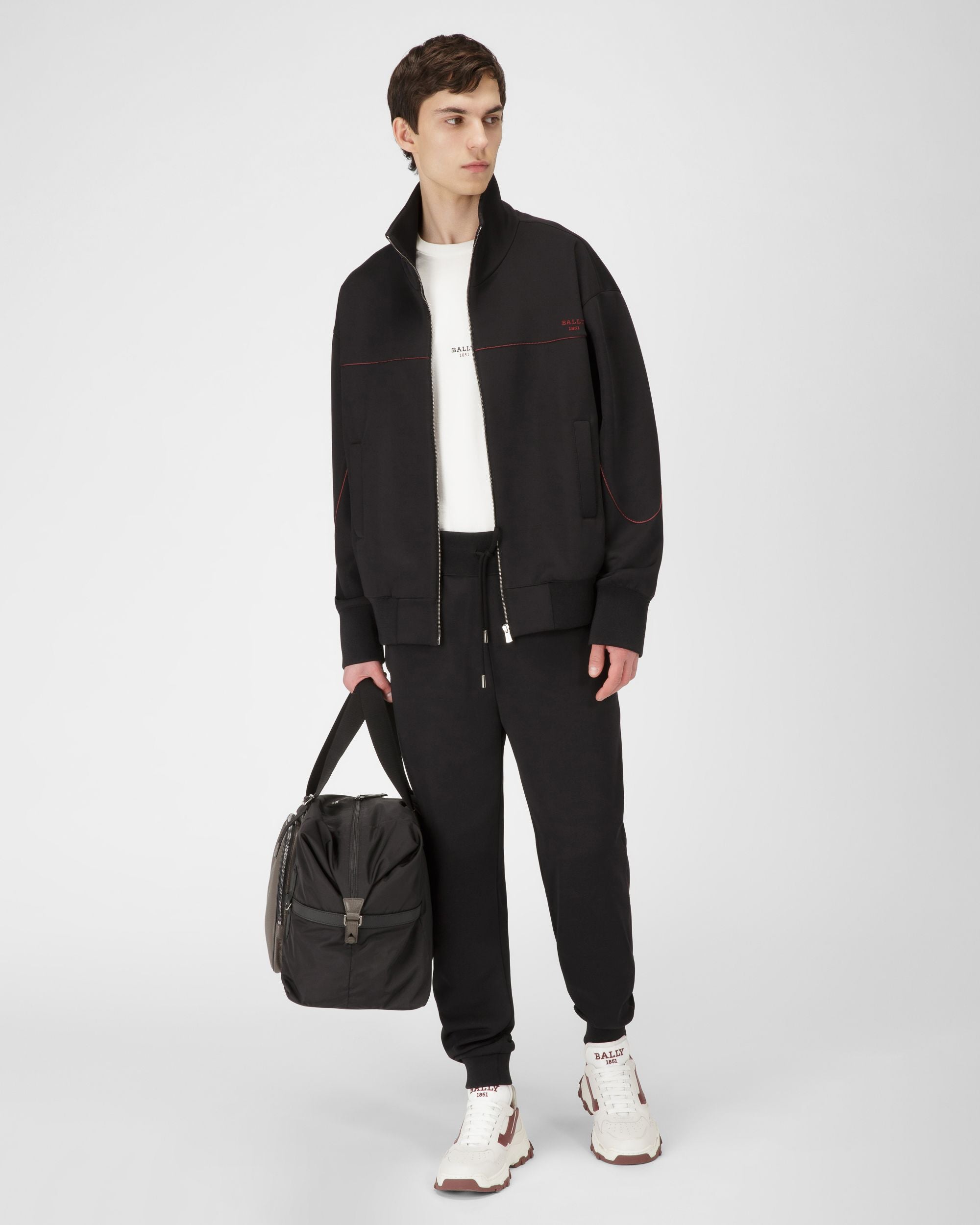 Pantaloni In Felpa Con Profili A Contrasto - Uomo - Bally - 04