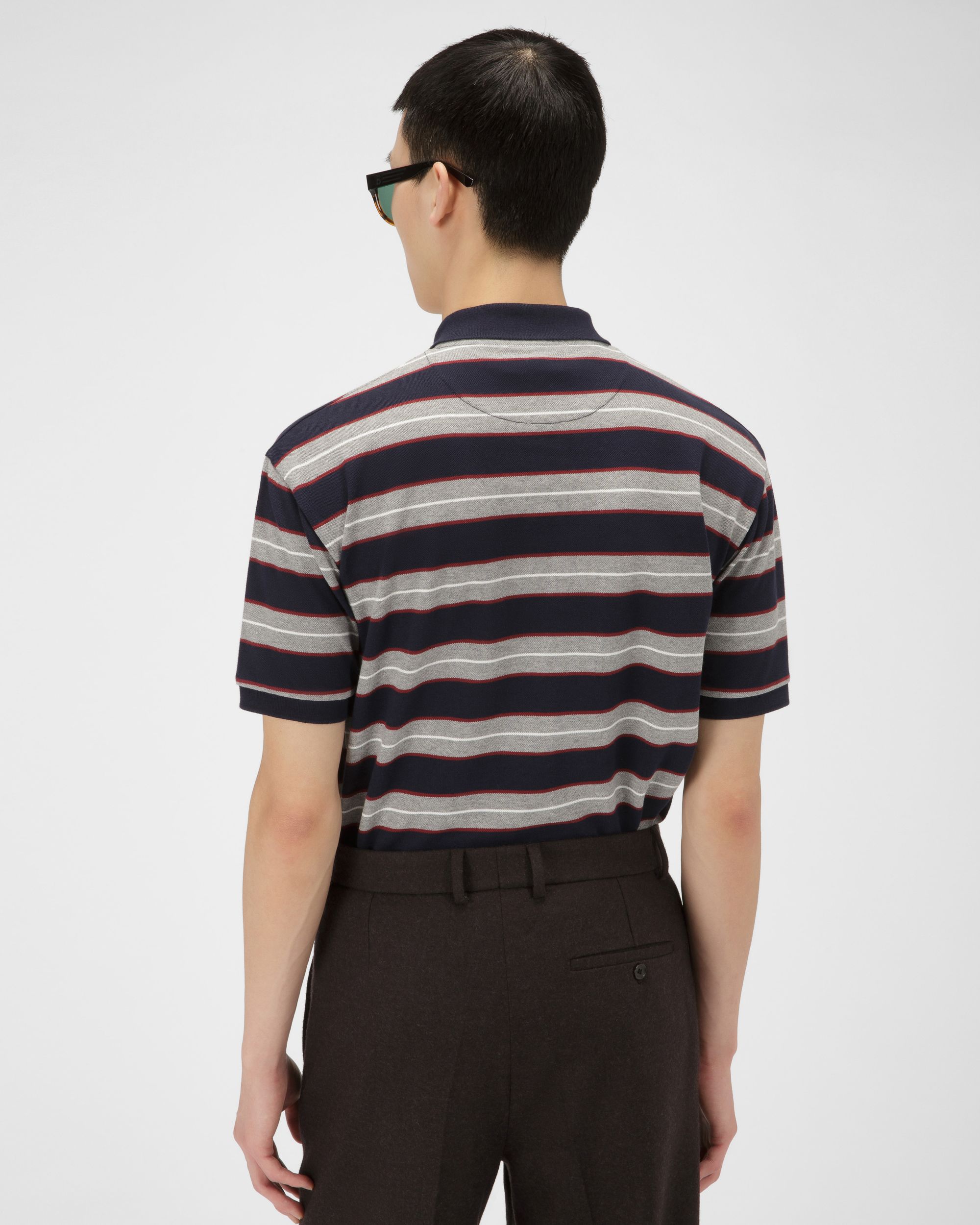 Polo A Righe In Cotone Blu Navy - Uomo - Bally - 03