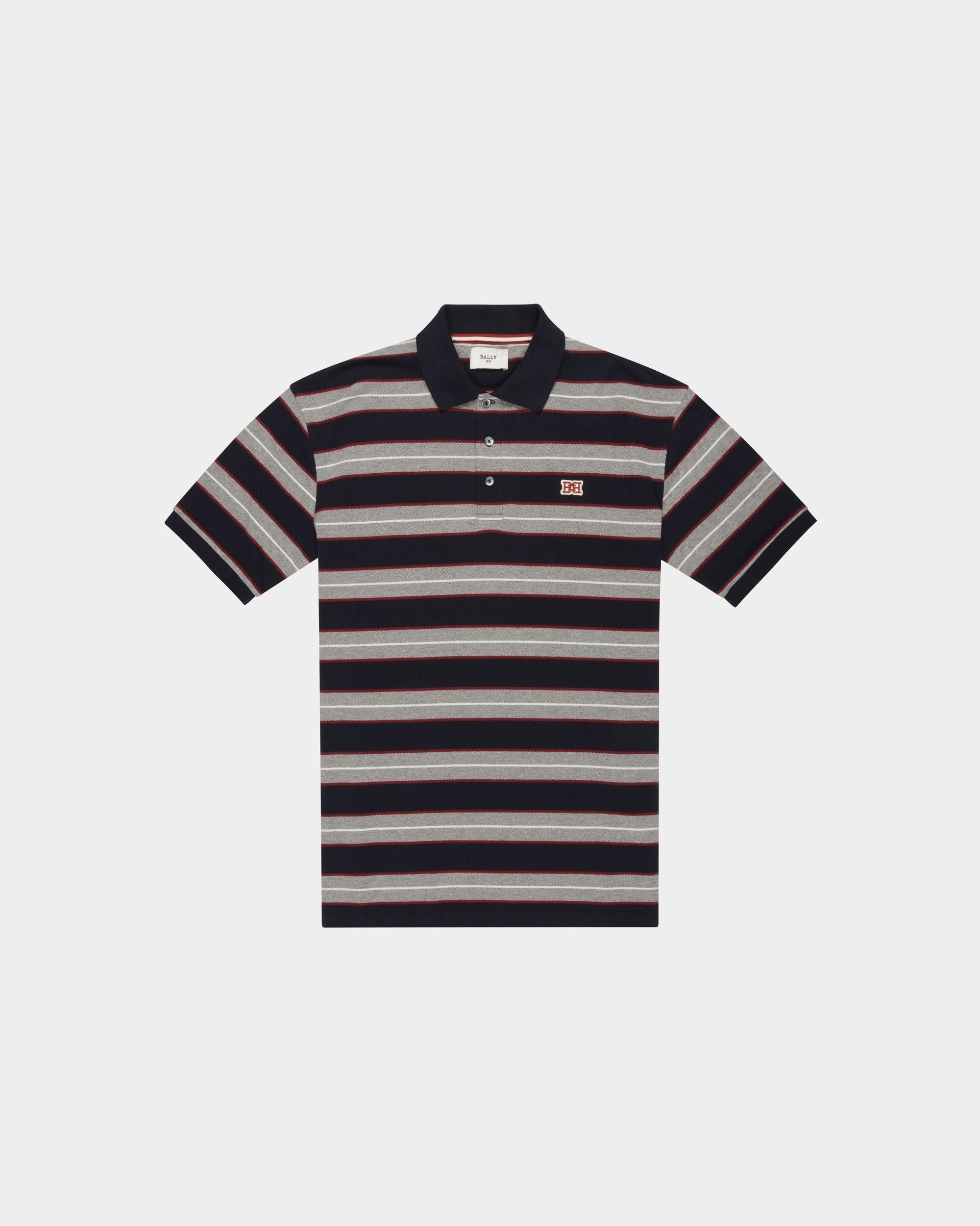 Polo A Righe In Cotone Blu Navy - Uomo - Bally - 04