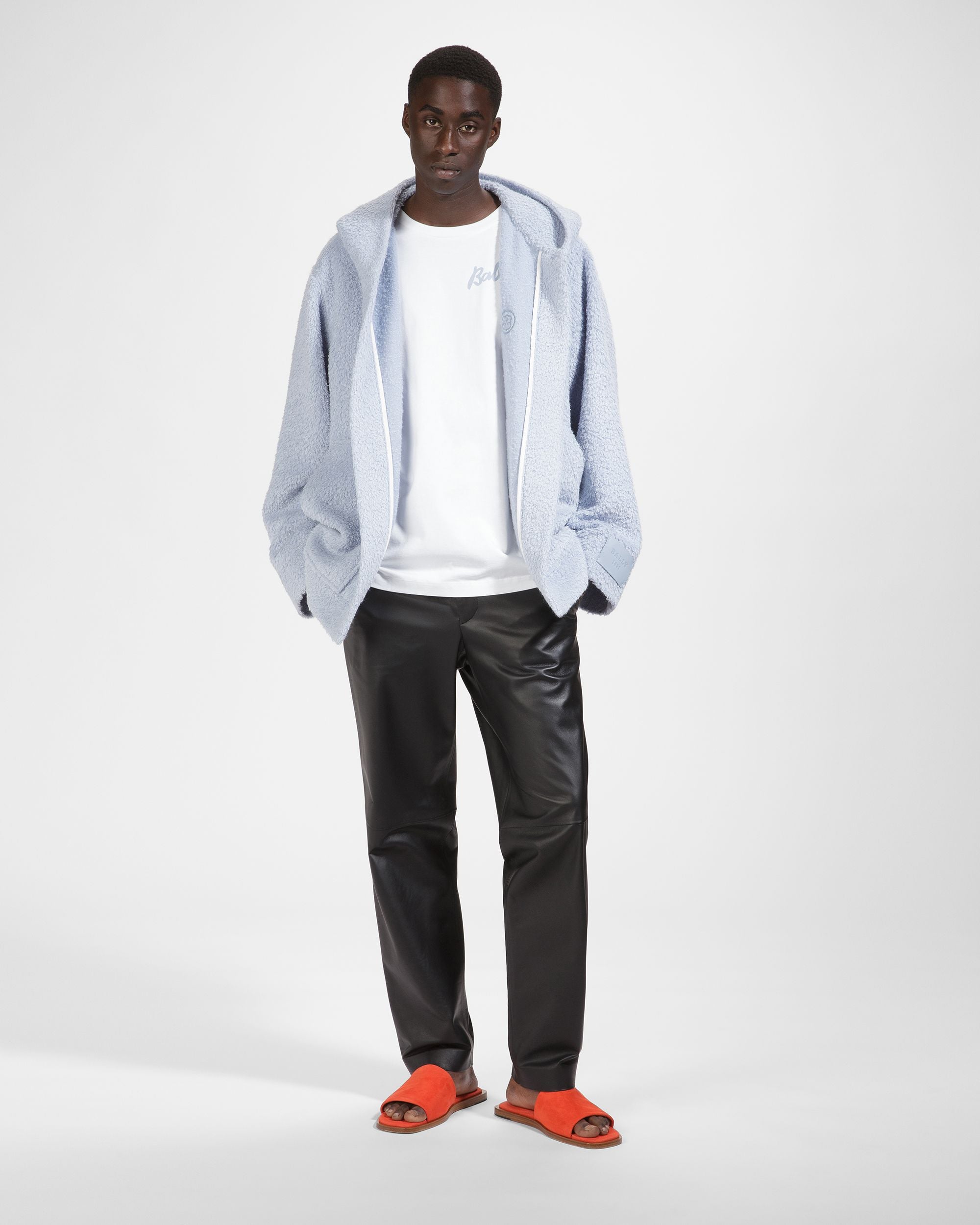 T-Shirt In Cotone Bianco E Azzurro - Uomo - Bally - 02