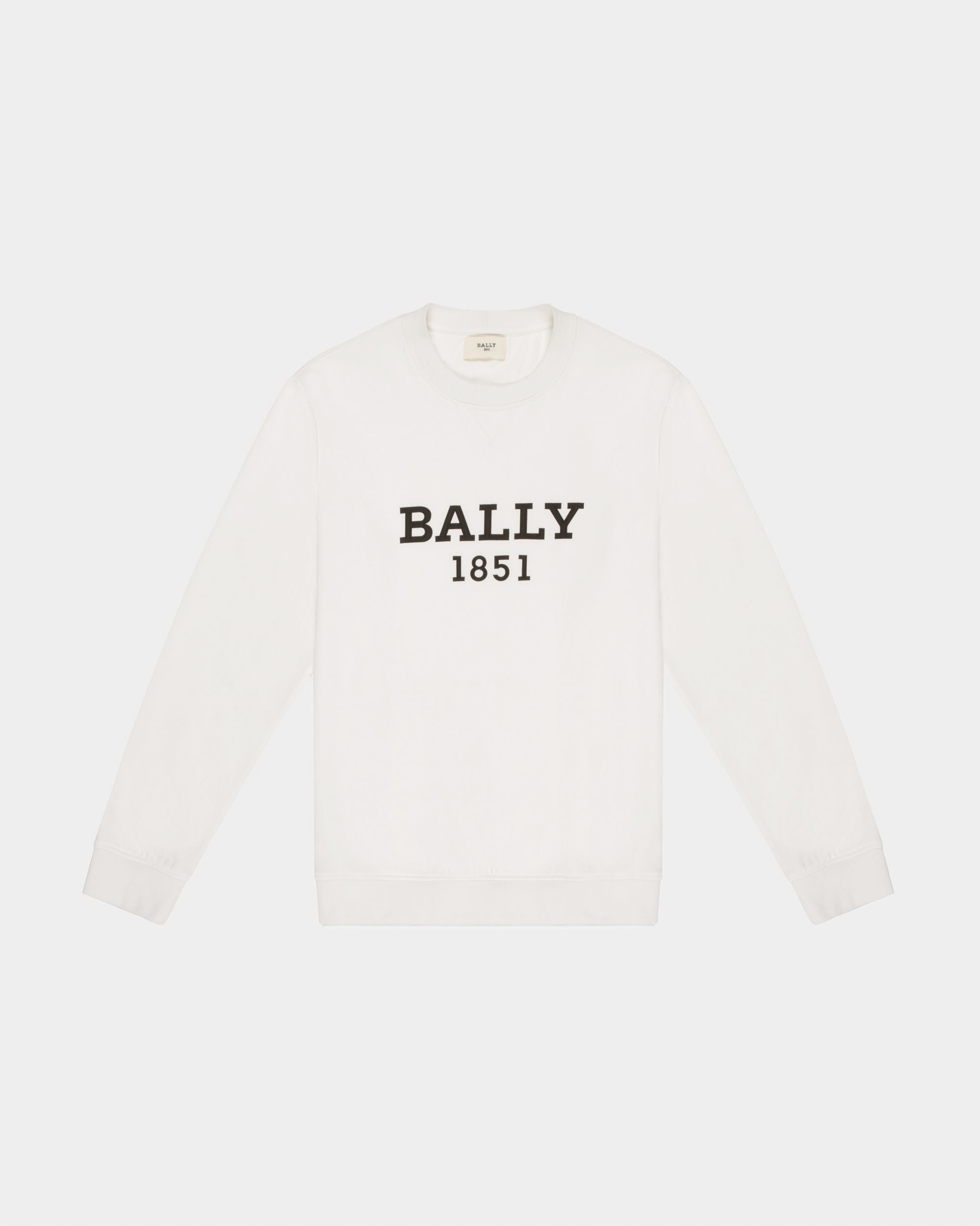 Felpa Bally 1851 In Cotone Biologico Bianco - Uomo - Bally - 01