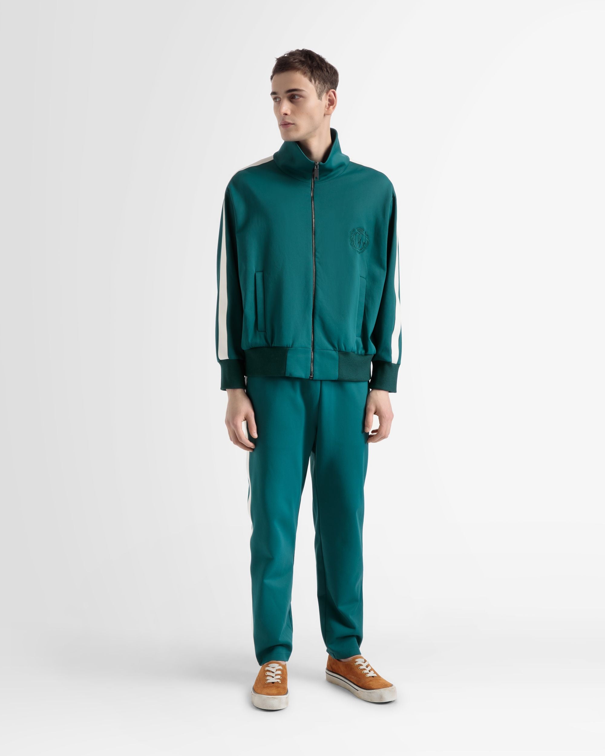 Pantalone Sportivo In Misto Cotone Verde - Uomo - Bally - 02