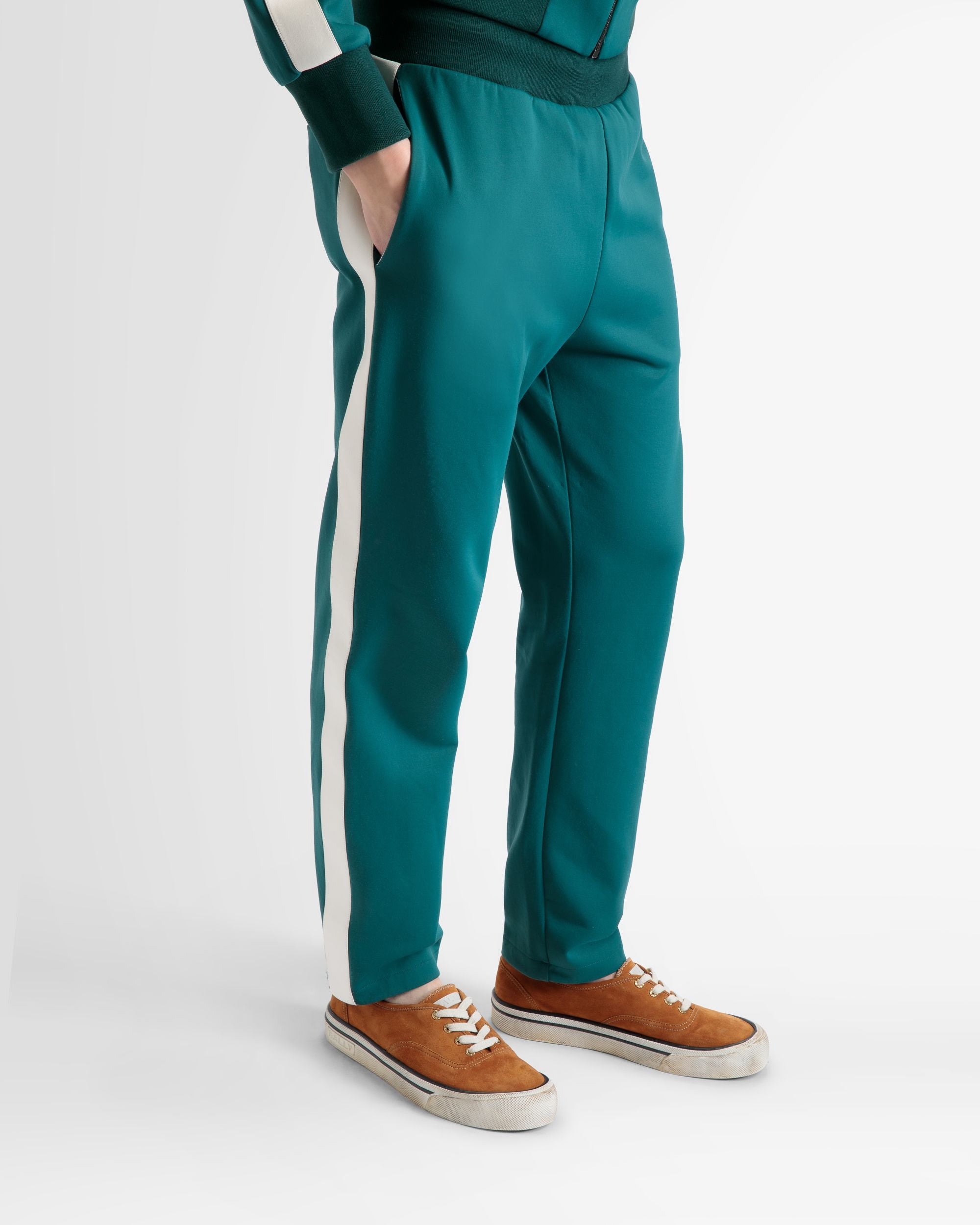 Pantalone Sportivo In Misto Cotone Verde - Uomo - Bally - 03