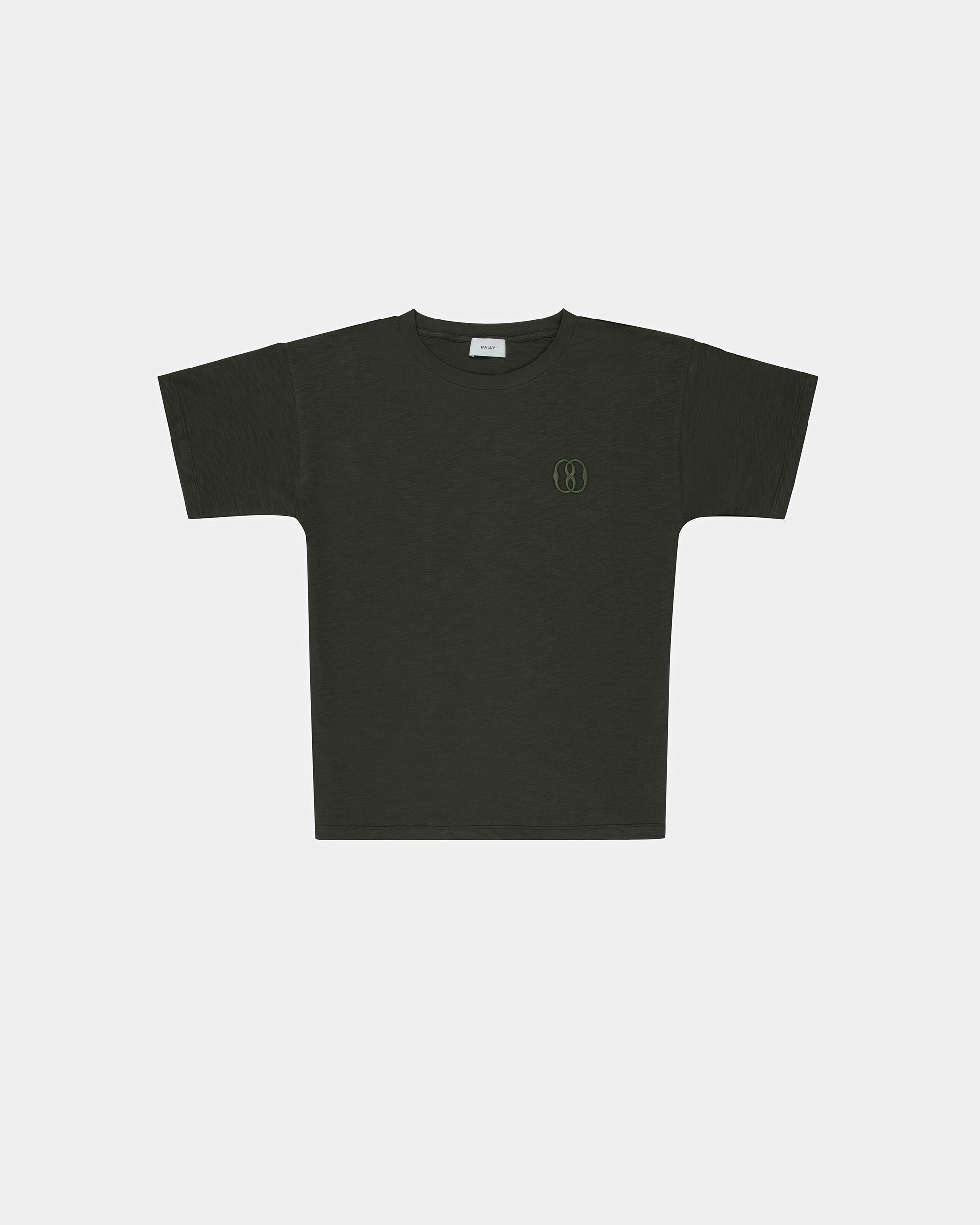 T-Shirt Ricamata In Cotone - Uomo - Bally - 01