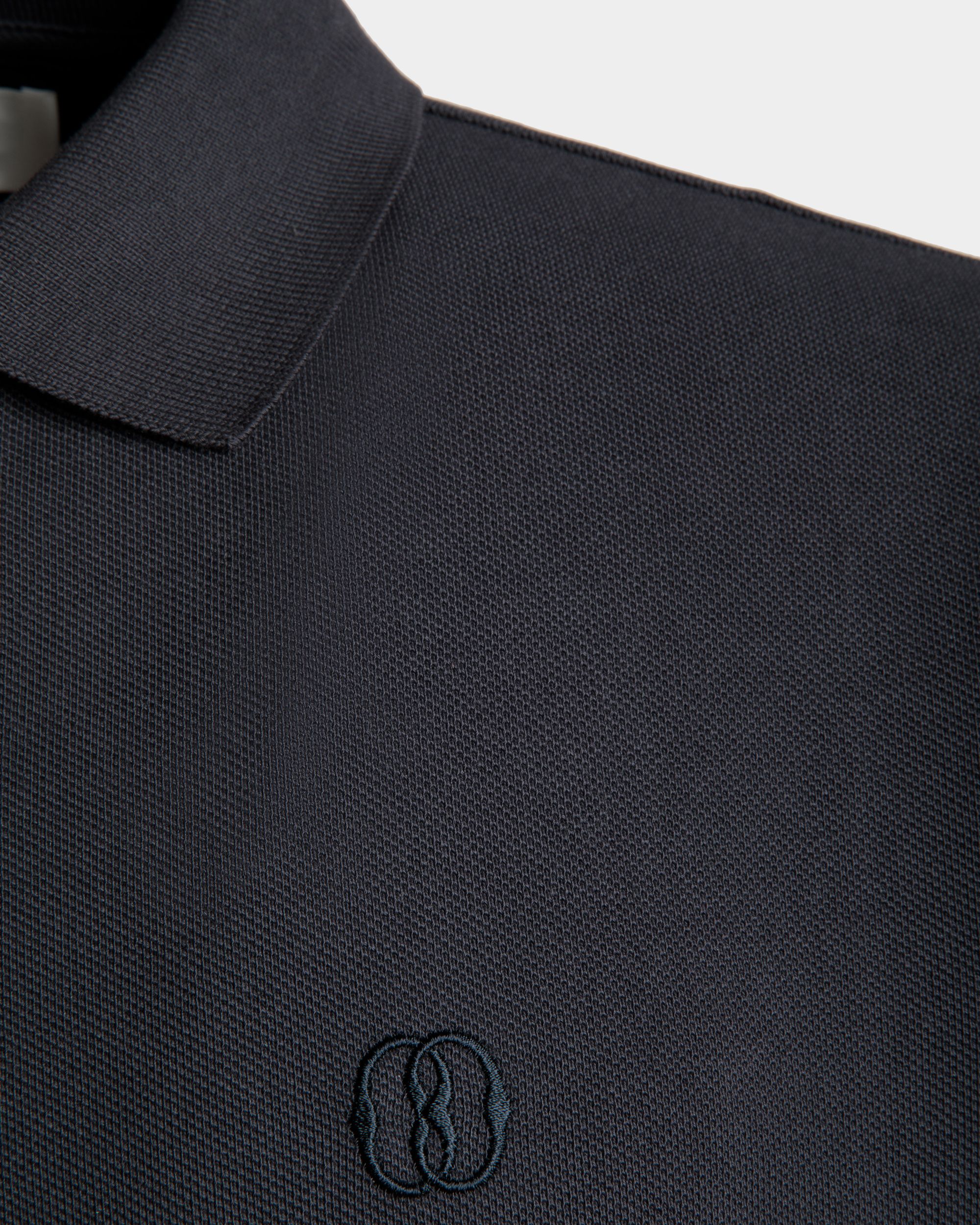 Polo A Maniche Corte In Cotone Blu Scuro - Uomo - Bally - 02