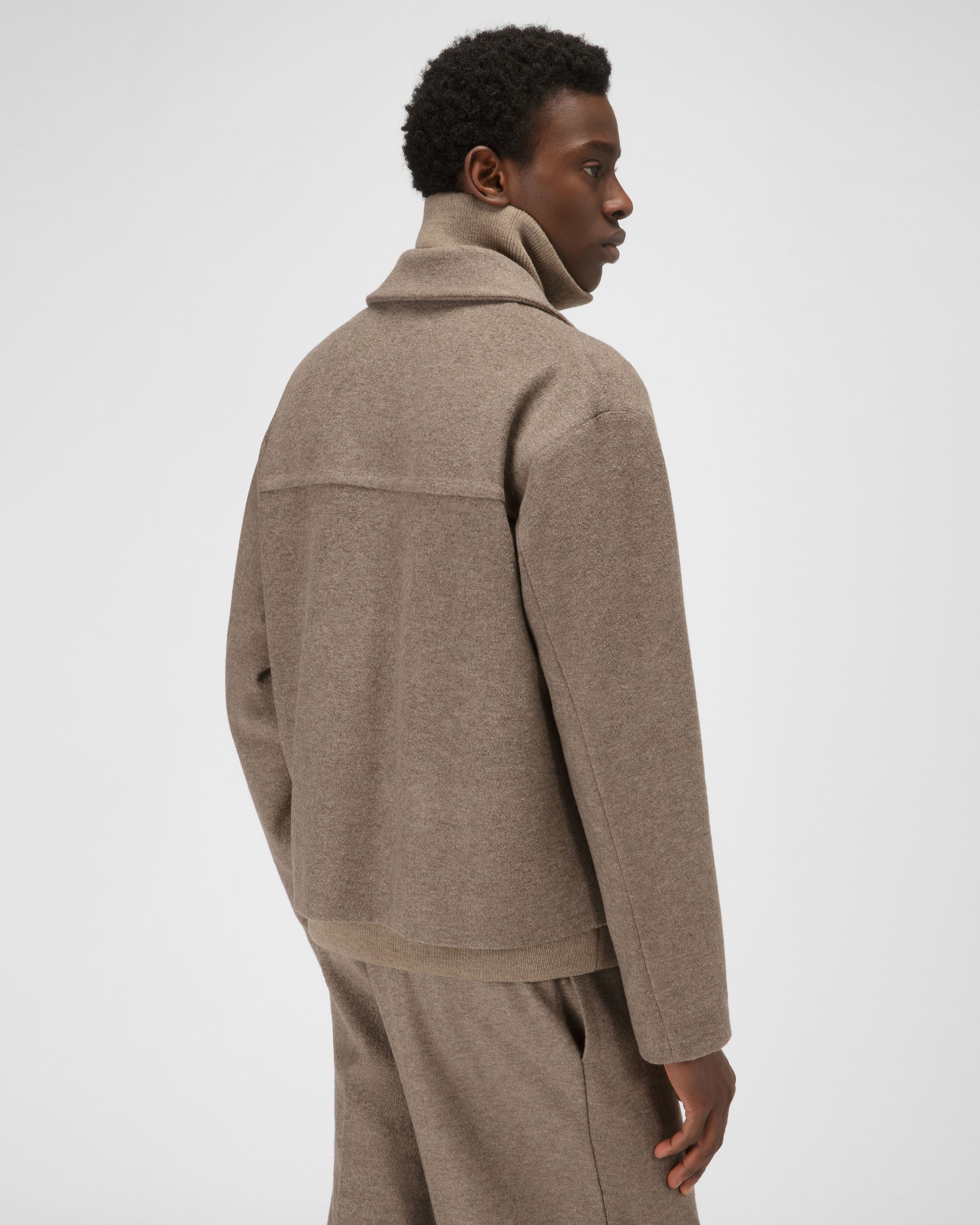 Giacca Jersey Con Dettaglio Tasca In Misto Lana Color Tortora - Uomo - Bally - 03