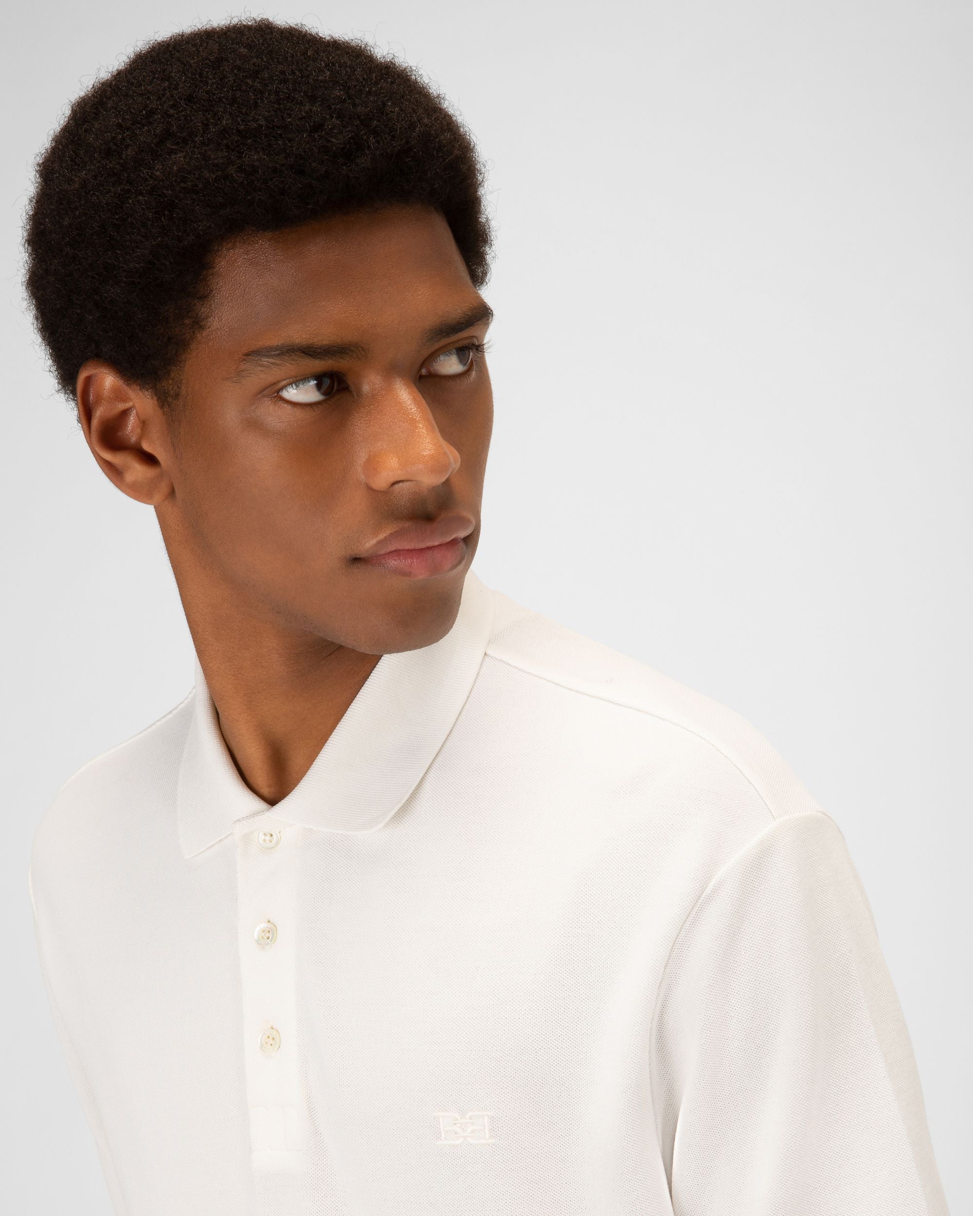 Polo B-Chain In Cotone Colore Bone - Uomo - Bally - 02