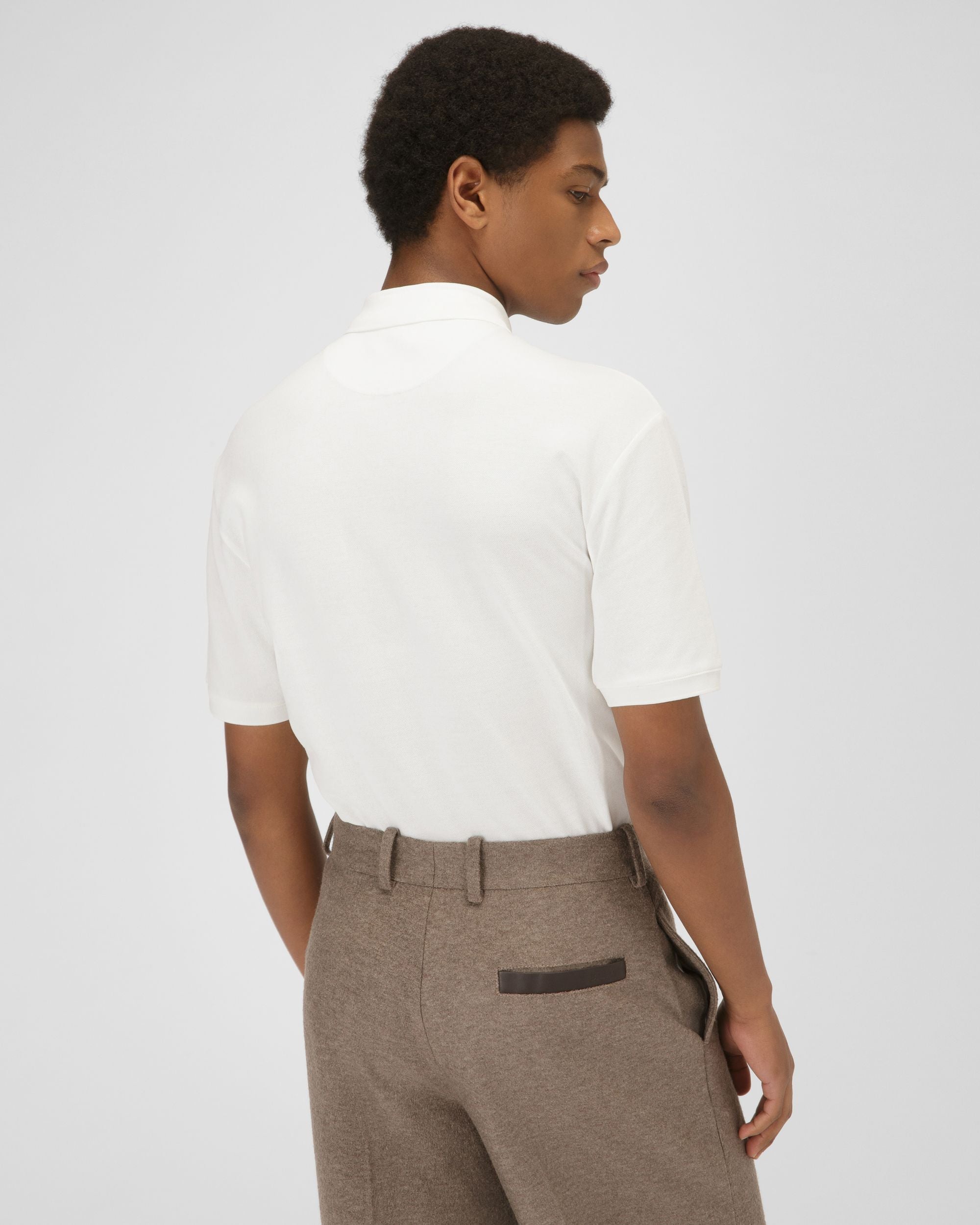 Polo B-Chain In Cotone Colore Bone - Uomo - Bally - 03