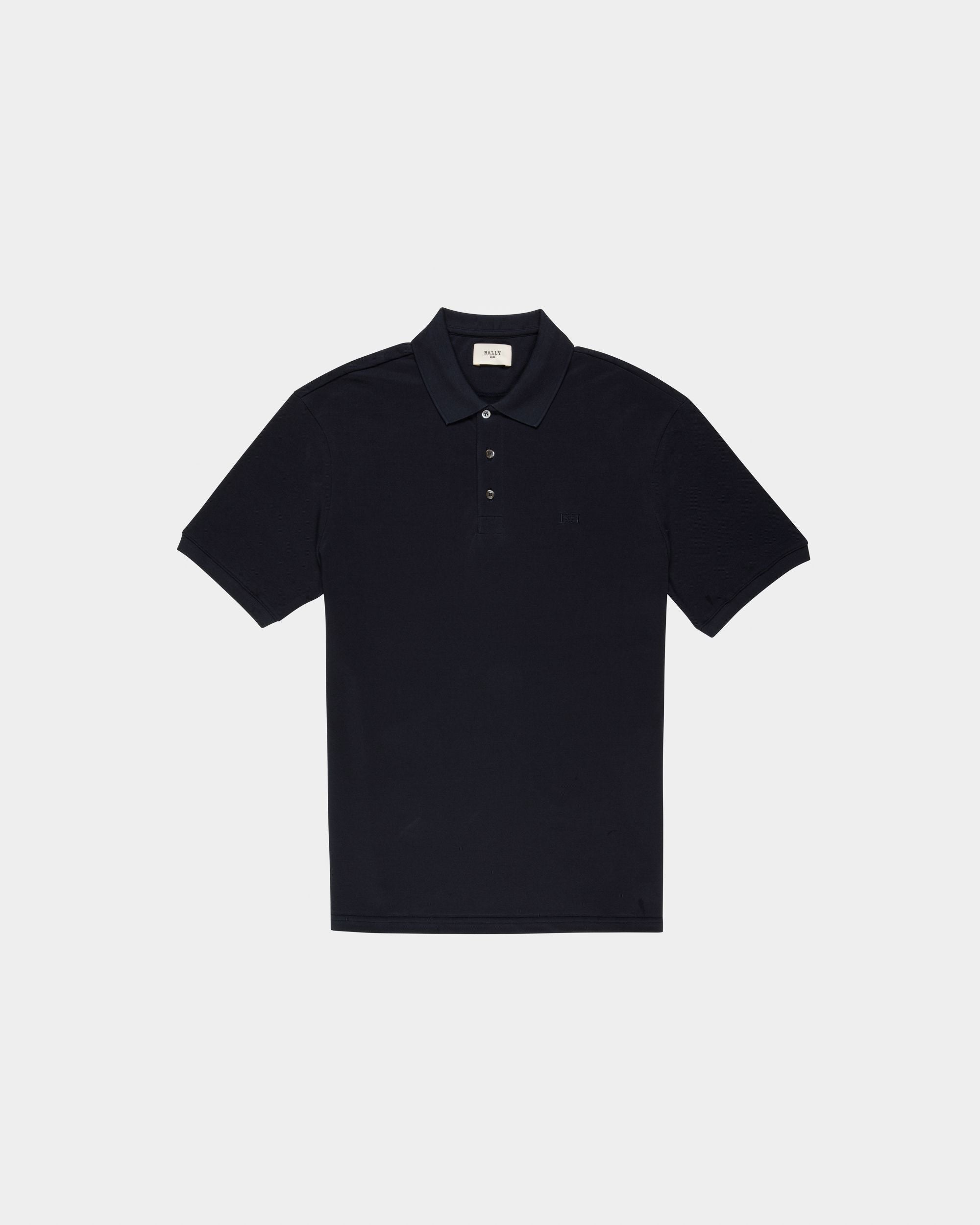 Polo B-Chain In Cotone Blu Navy - Uomo - Bally - 01
