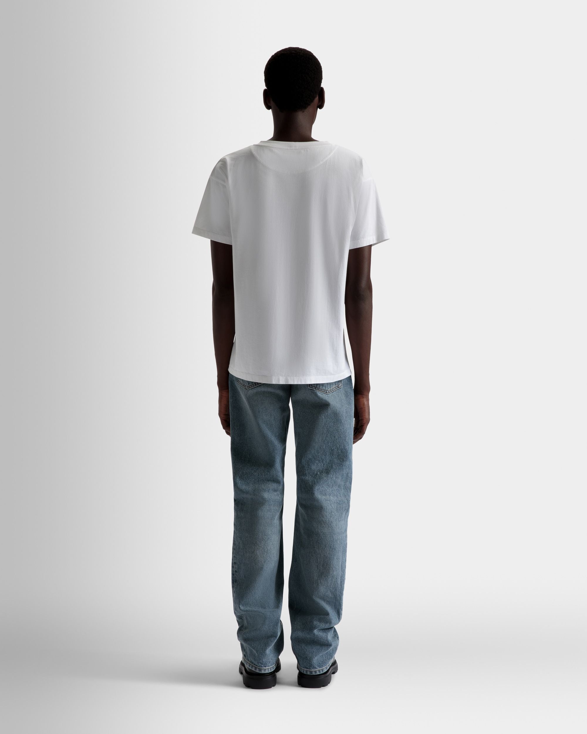 T-Shirt Laminata In Cotone Bianco - Uomo - Bally - 06