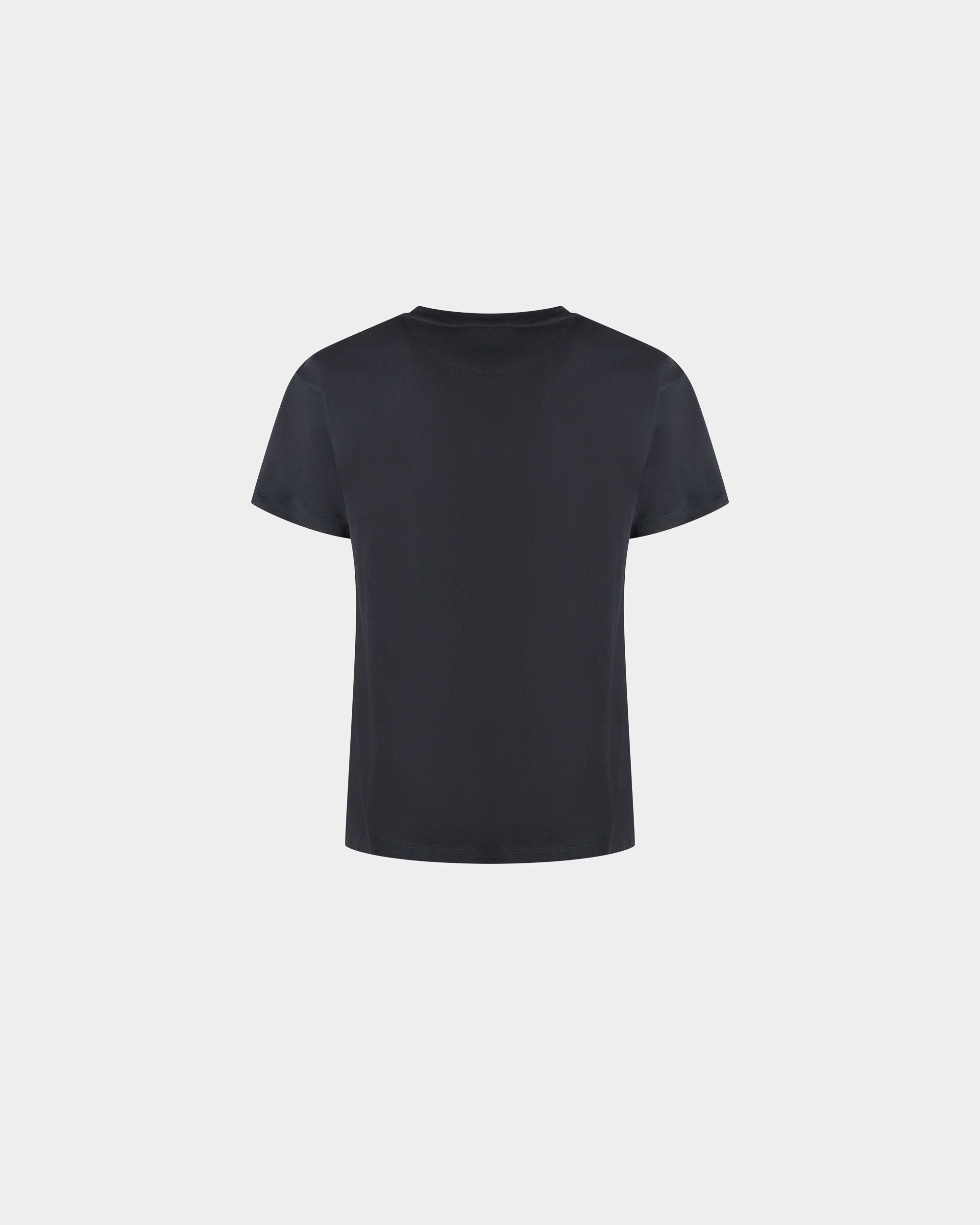 T-Shirt Con Motivo Train In Cotone Grigio Scuro - Uomo - Bally - 07