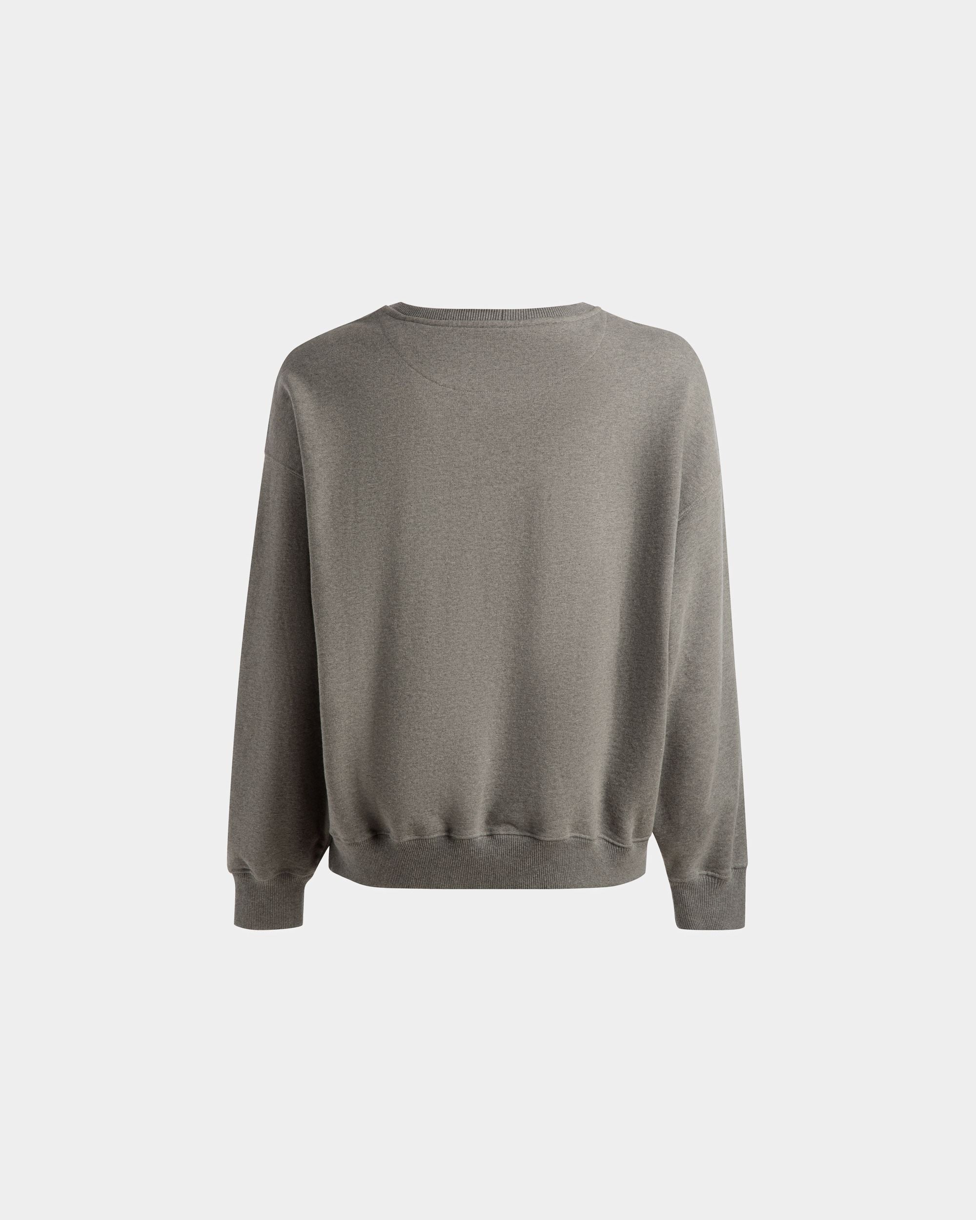Felpa Con Stampa In Cotone Grigio Mélange - Uomo - Bally - 07