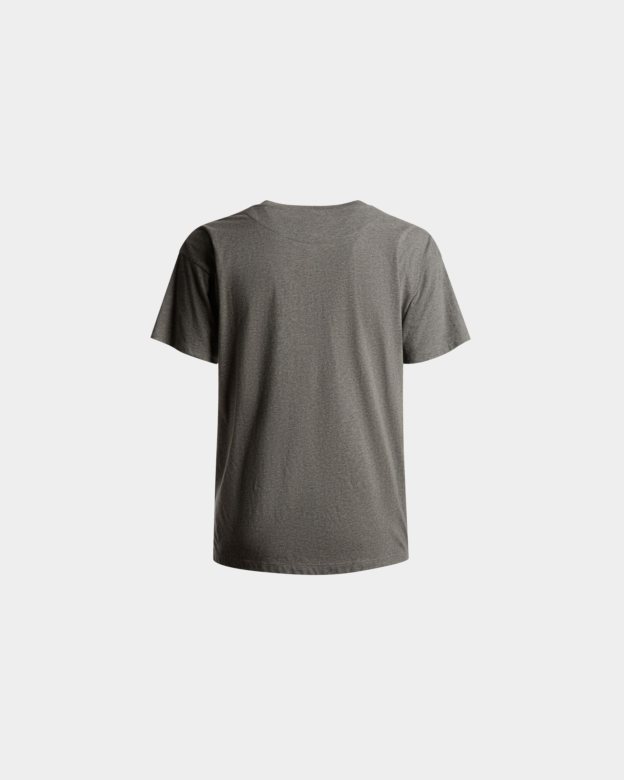T-Shirt Con Logo In Cotone Grigio Mélange - Uomo - Bally - 07